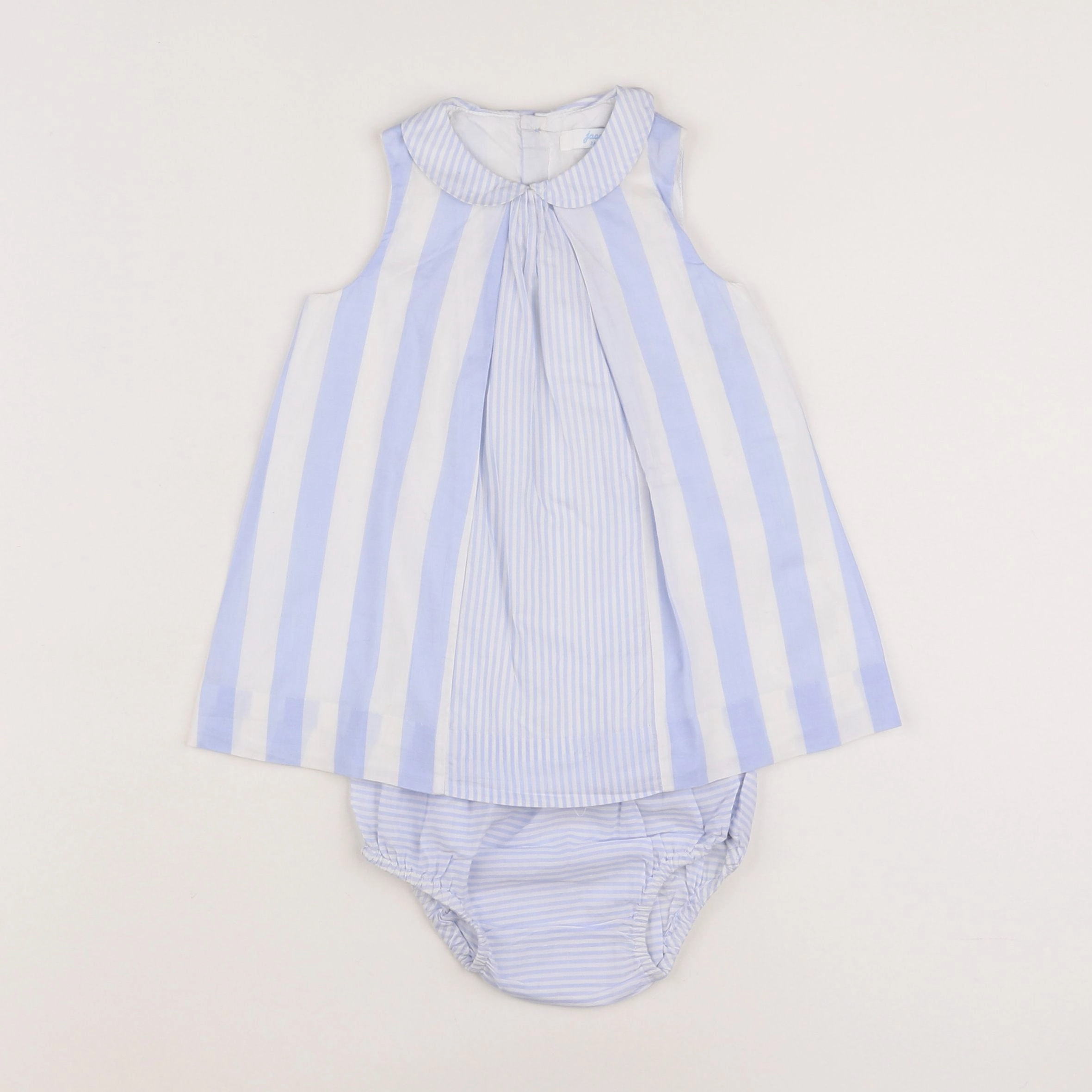 Jacadi - robe bleu, blanc - 6 mois