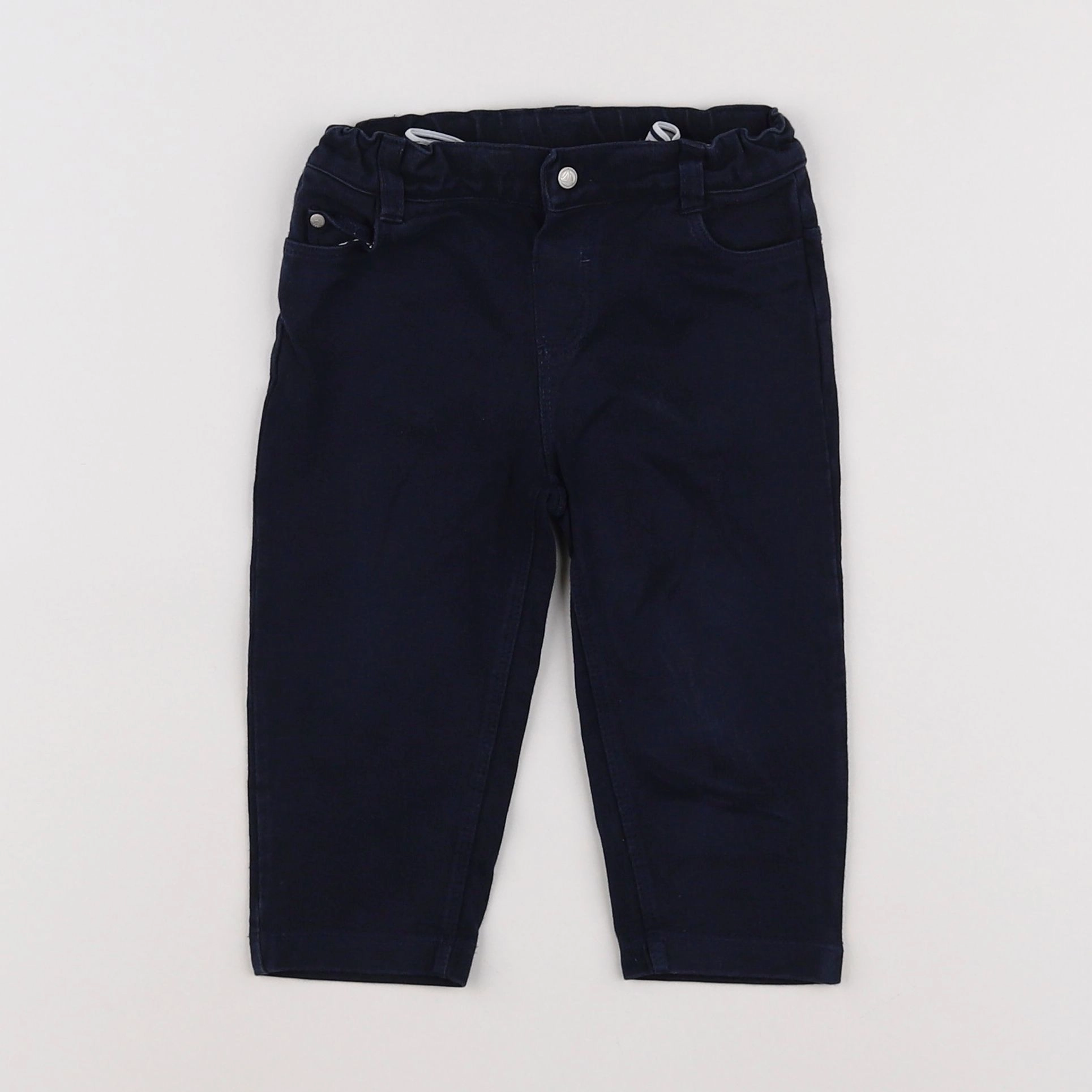 Petit Bateau - pantalon bleu - 12 mois