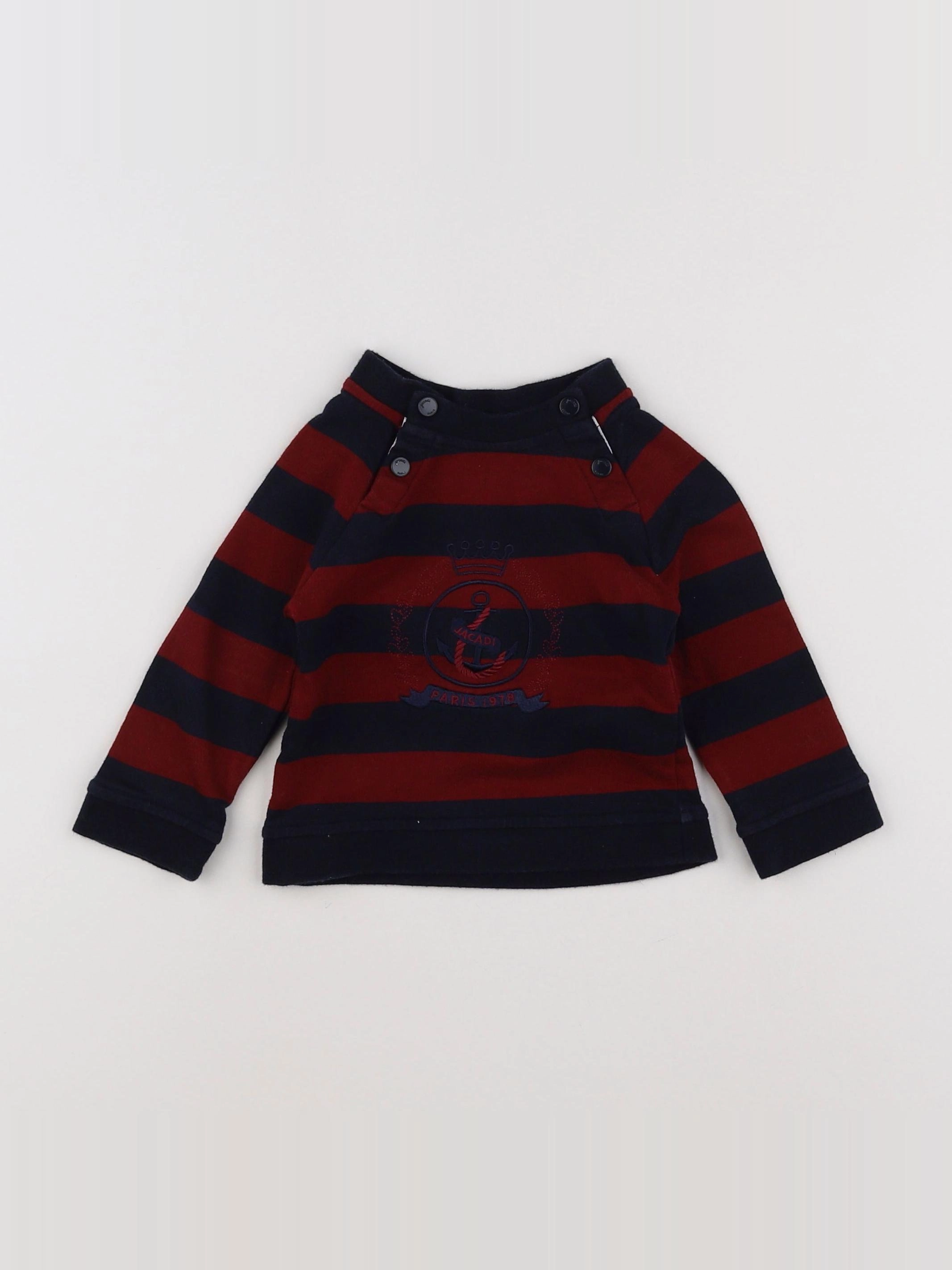 Jacadi - tee-shirt bleu, rouge - 12 mois