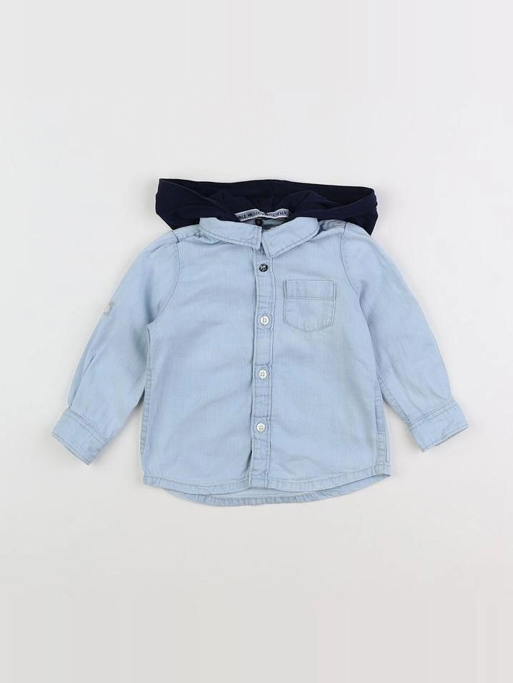 IKKS - chemise imprimé au dos bleu - 12 mois