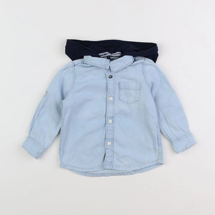 IKKS - chemise imprimé au dos bleu - 12 mois