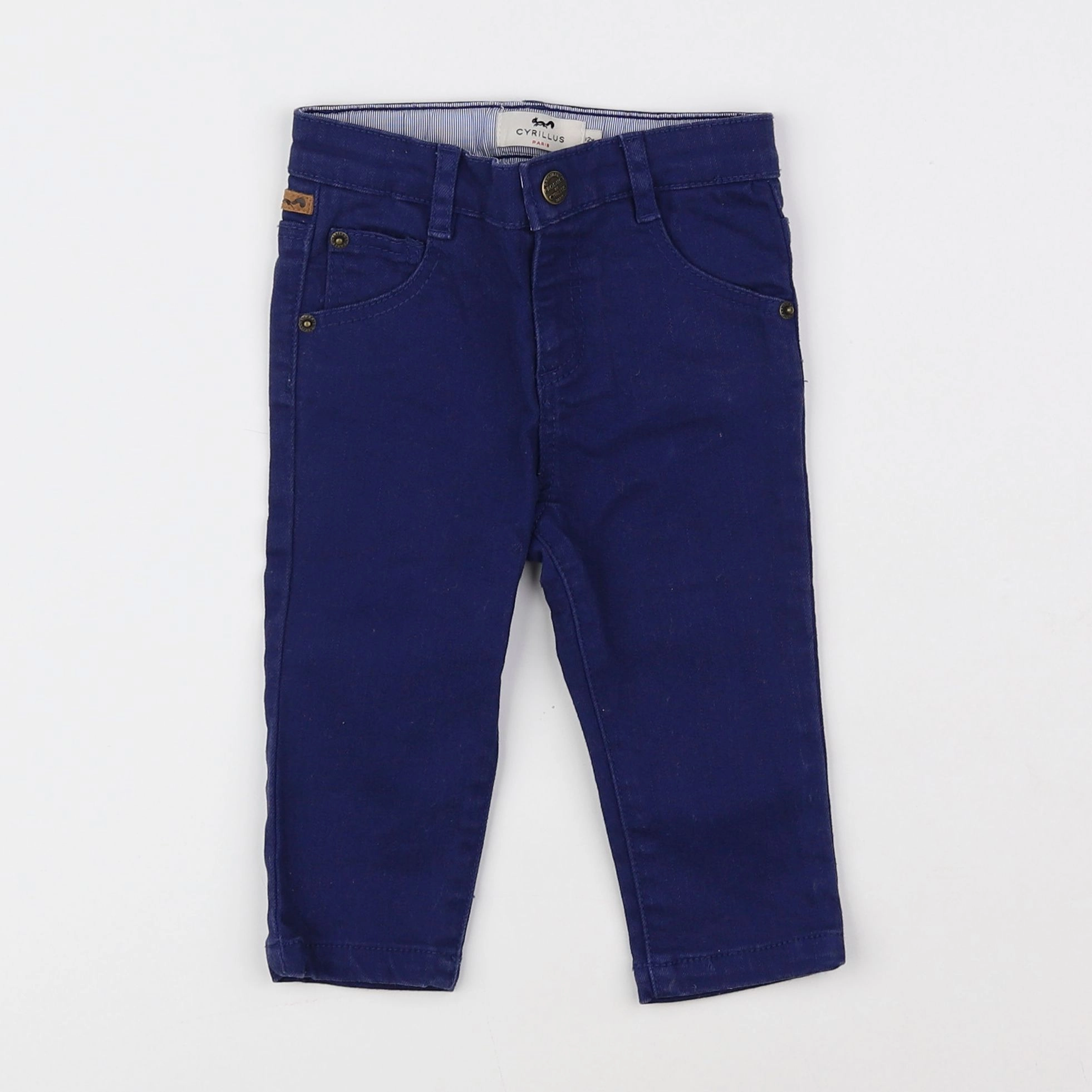 Cyrillus - pantalon bleu - 12 mois