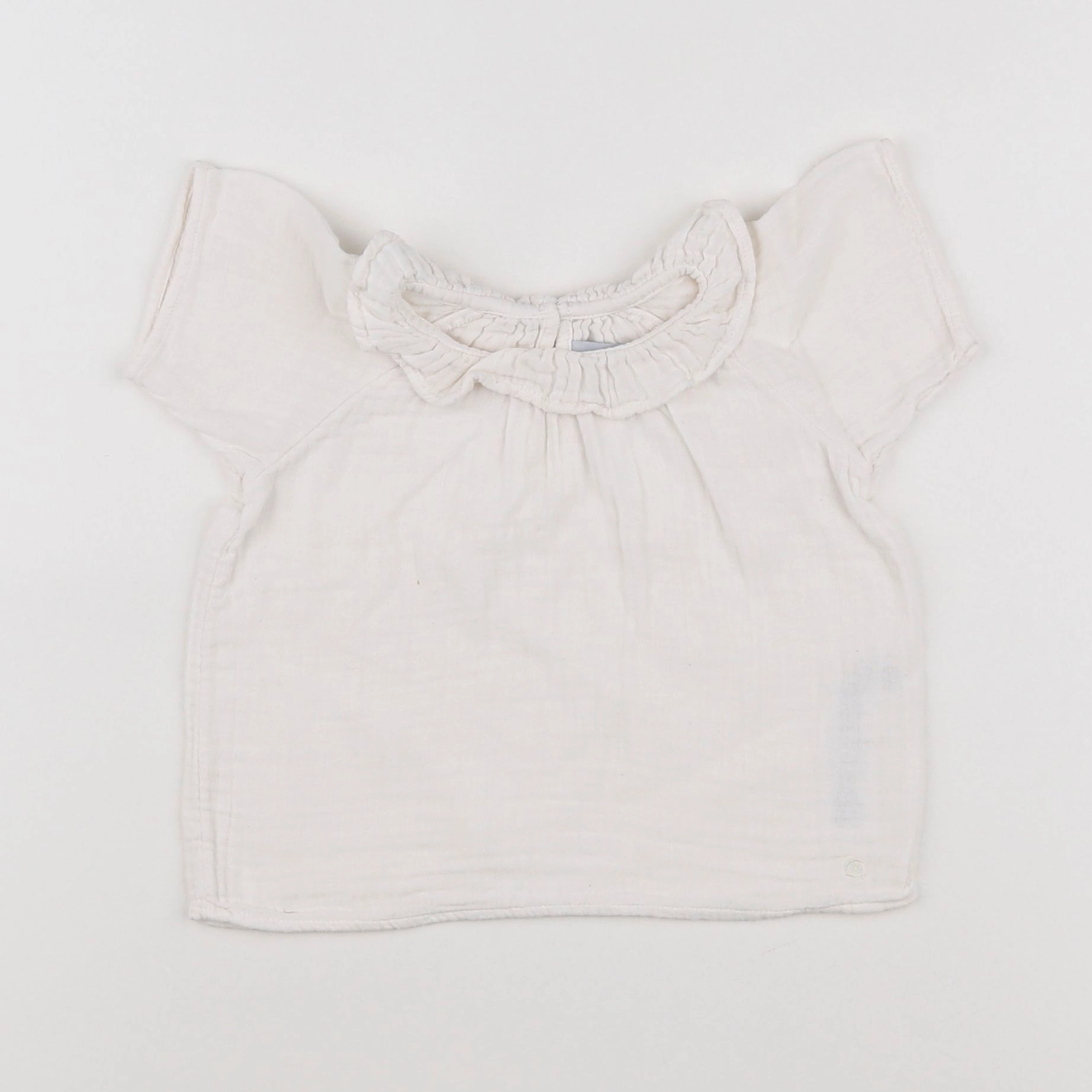 Petit Bateau - blouse blanc - 6 mois