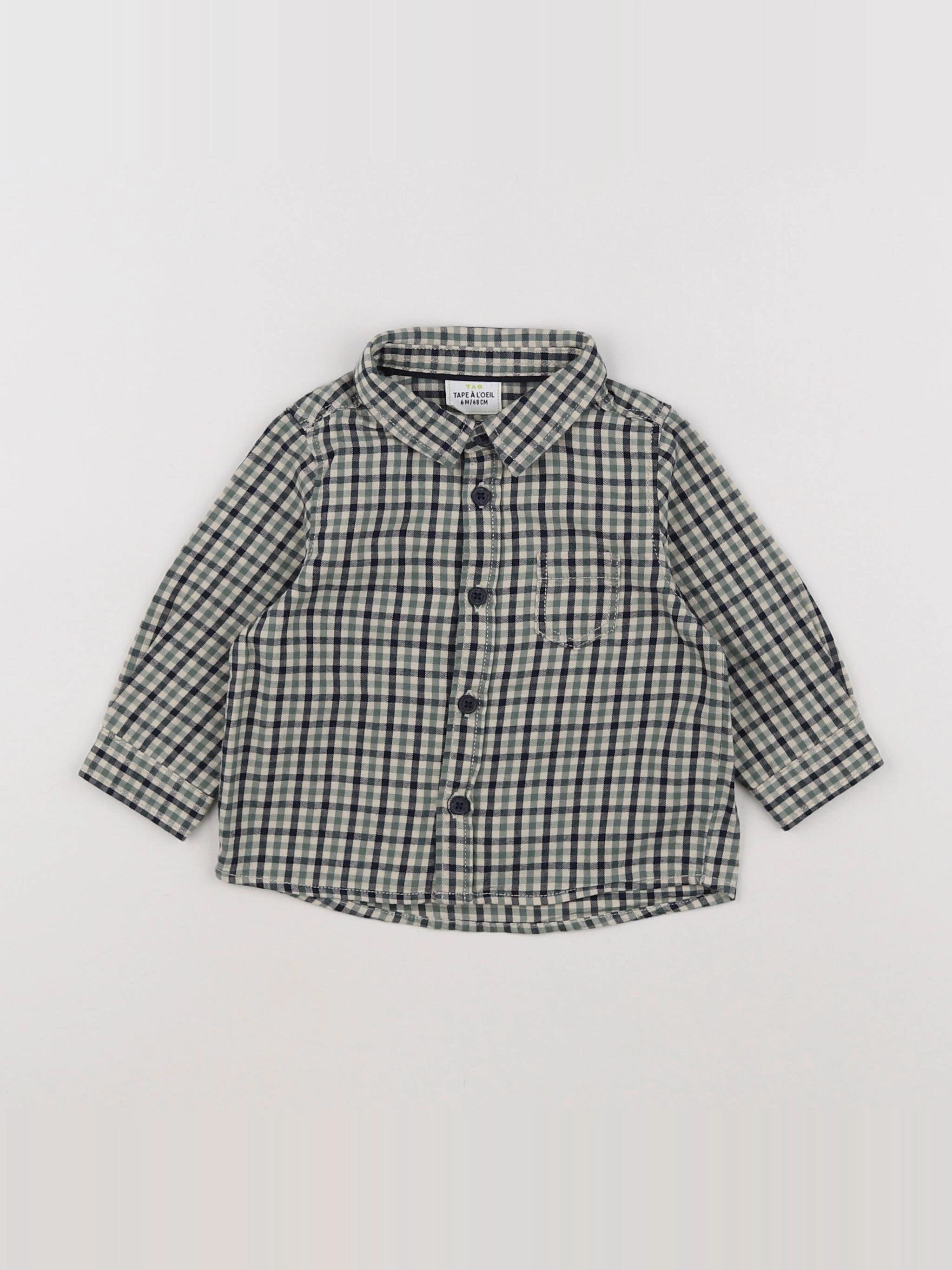 Tape à l'oeil - chemise vert - 6 mois