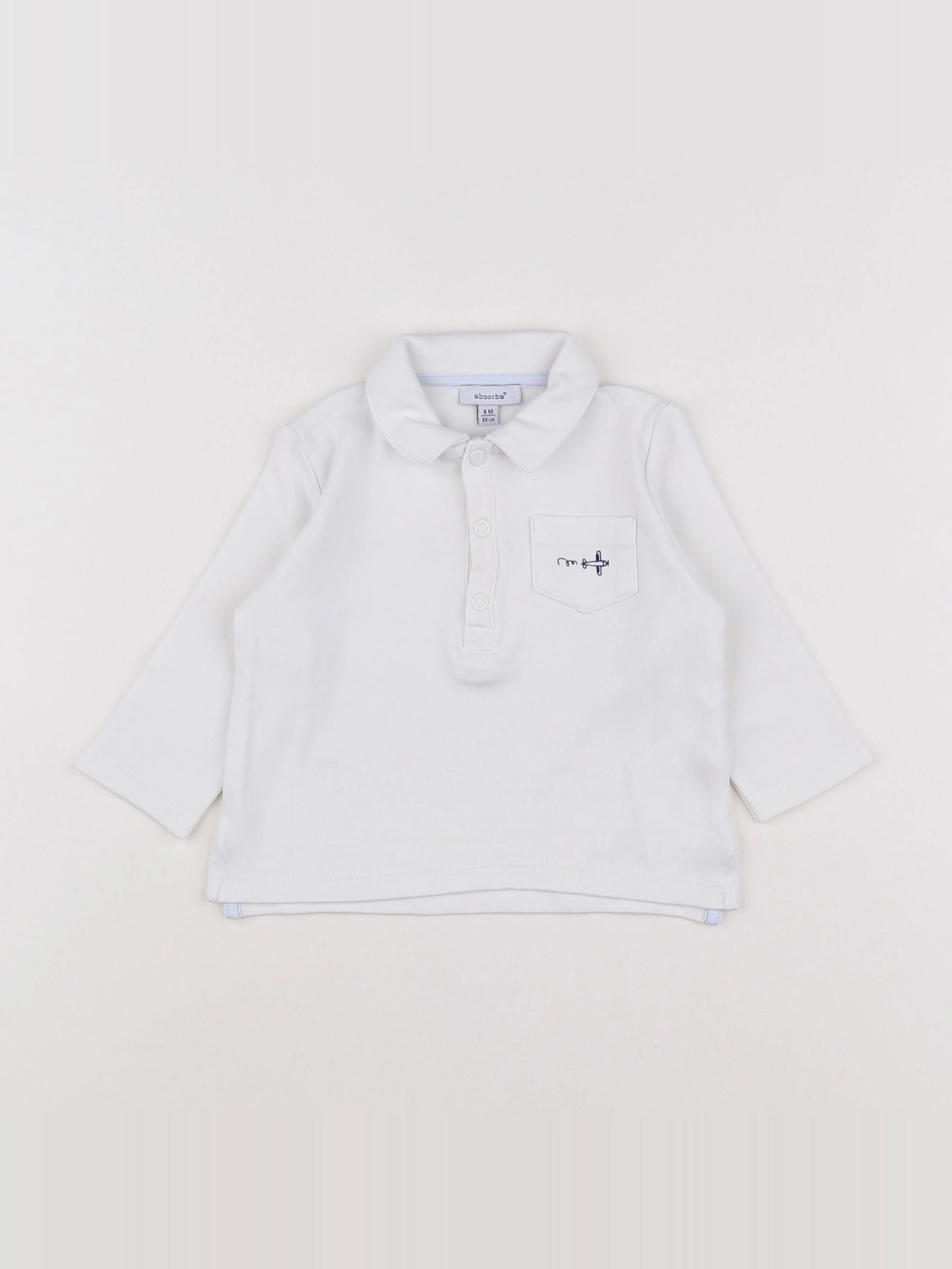 Absorba - polo blanc - 6 mois