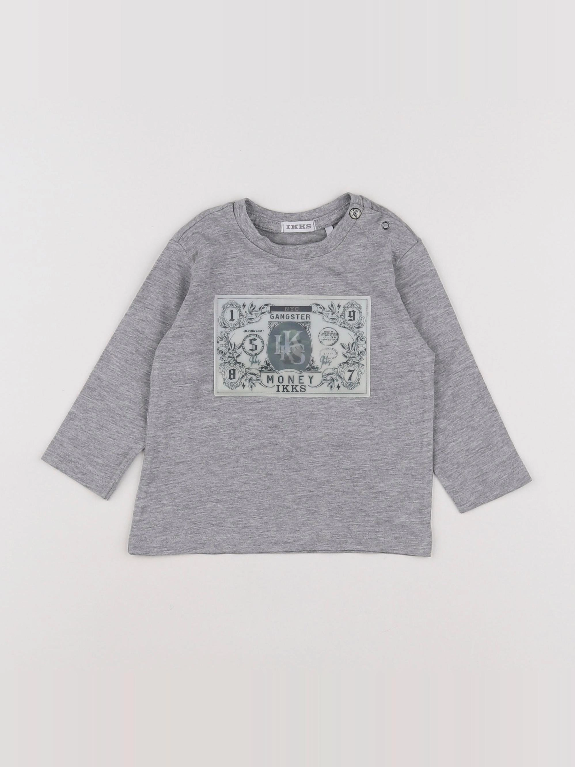 IKKS - tee-shirt gris - 6 mois
