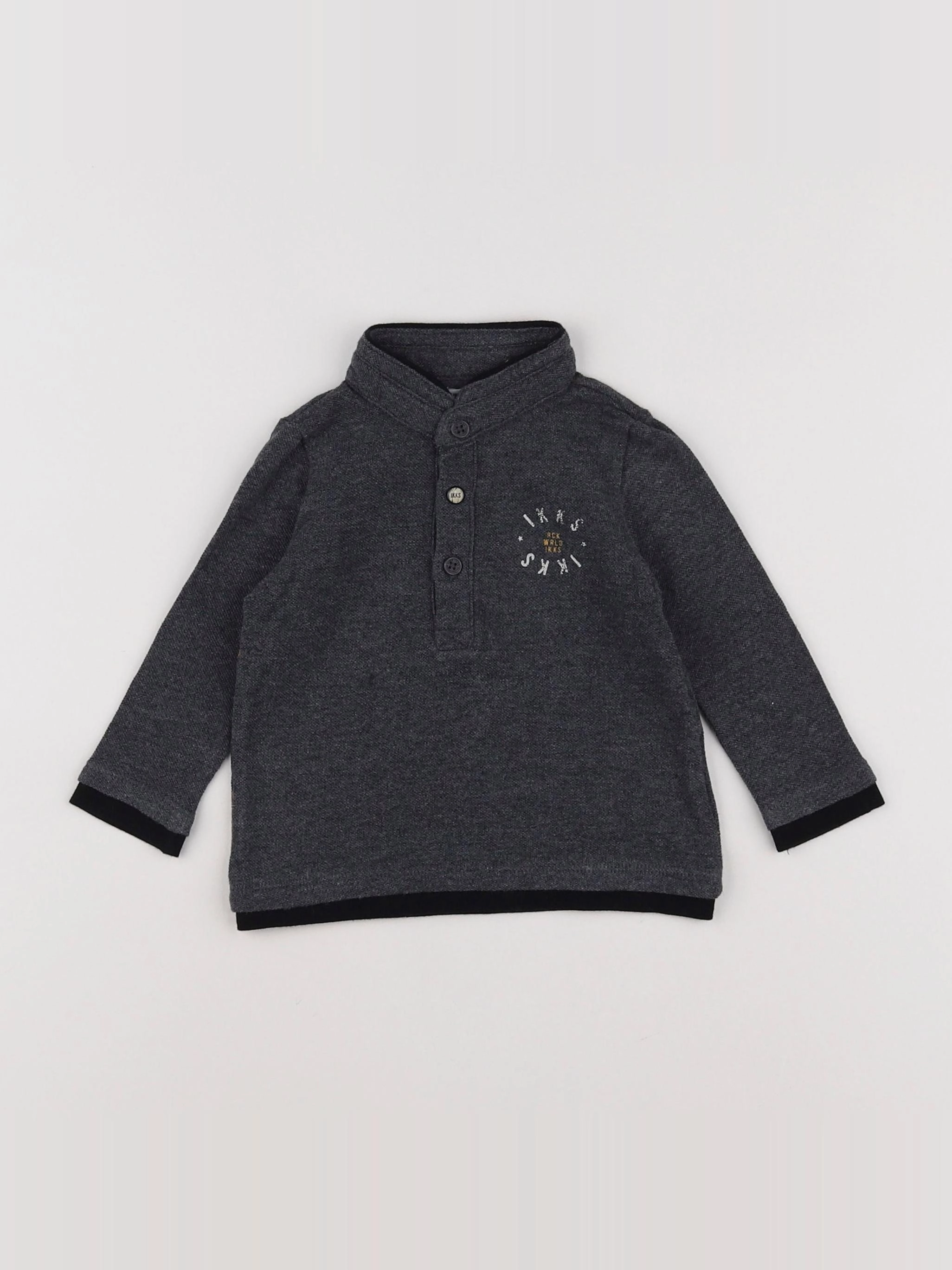IKKS - polo gris - 6 mois
