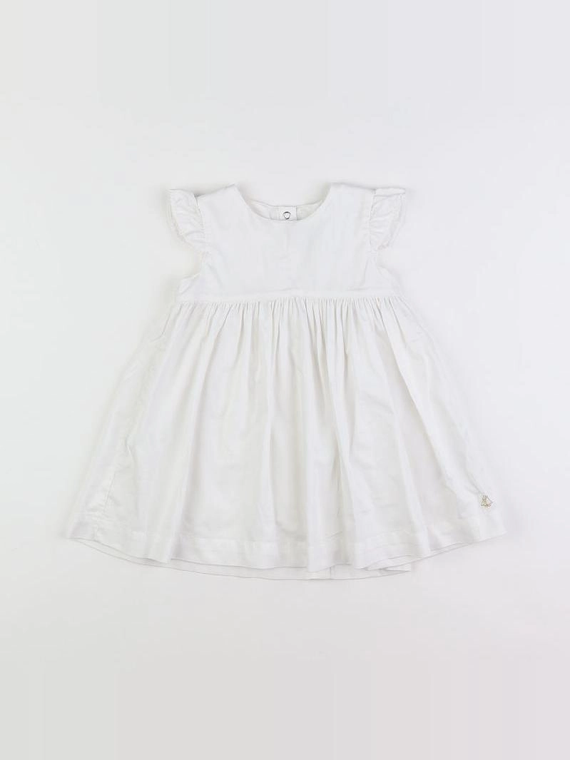 Petit Bateau - robe blanc - 18 mois