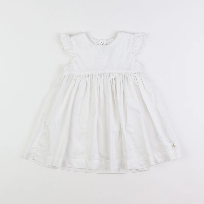 Petit Bateau - robe blanc - 18 mois