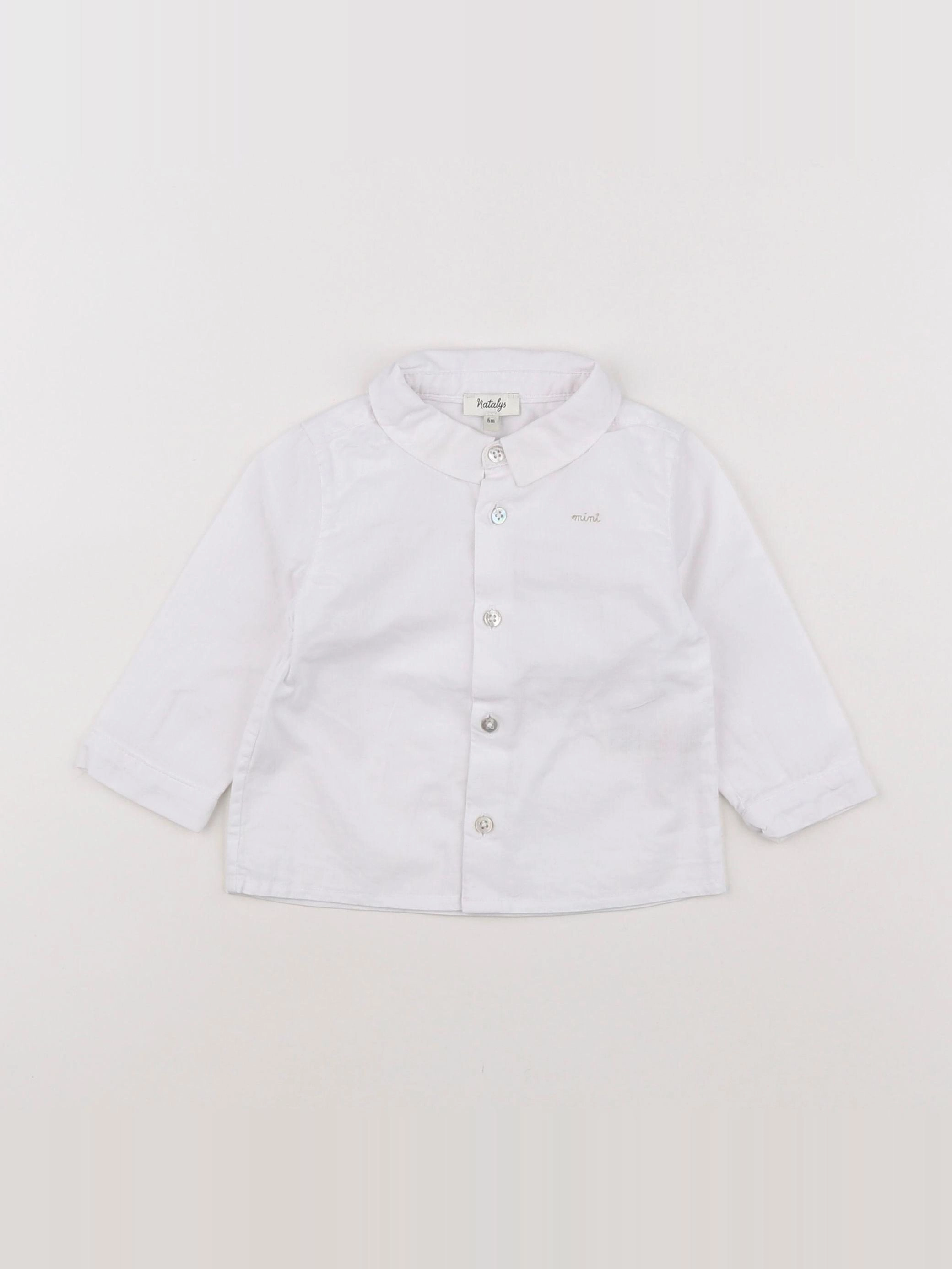 Natalys - chemise blanc - 6 mois