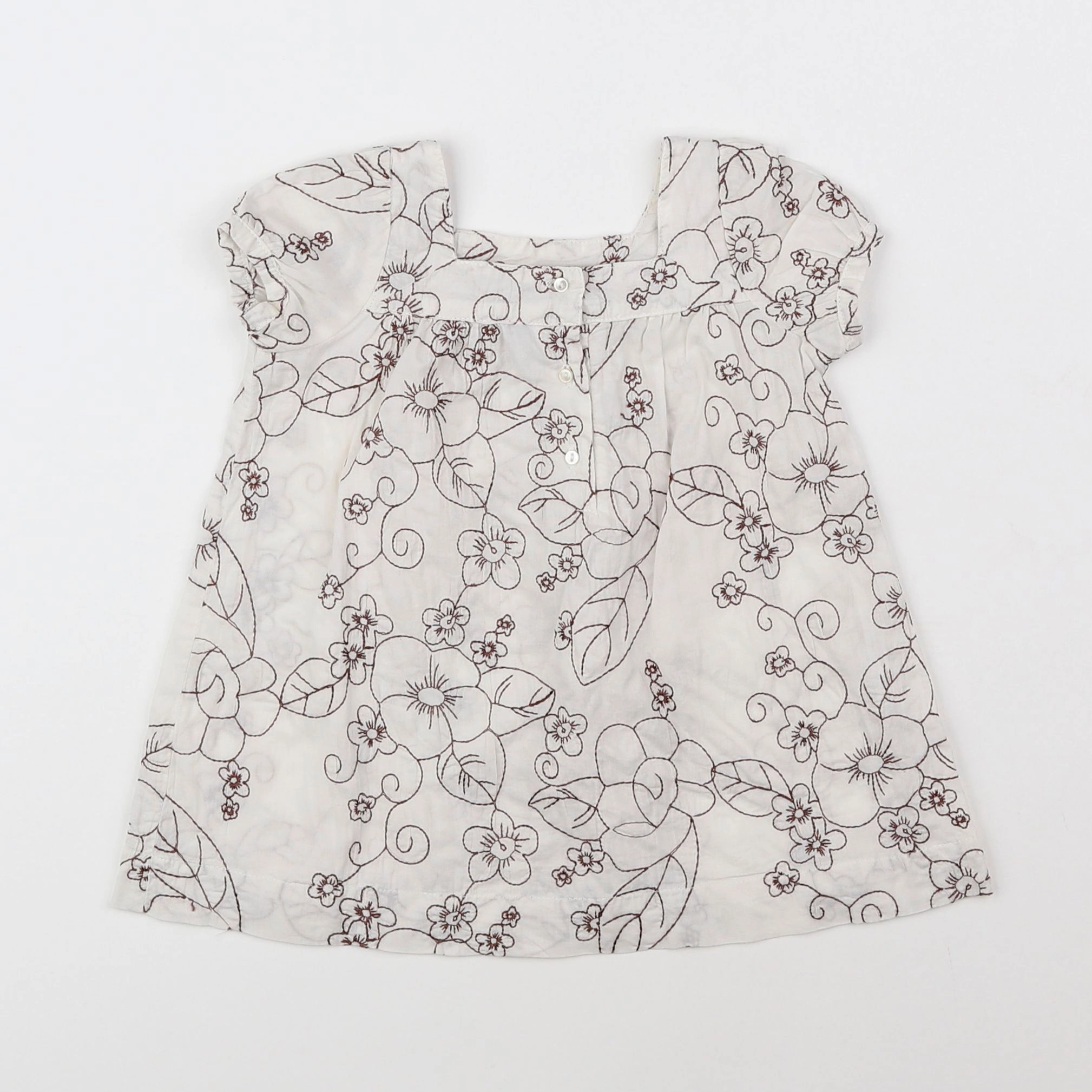 Boutchou - blouse blanc - 9 mois