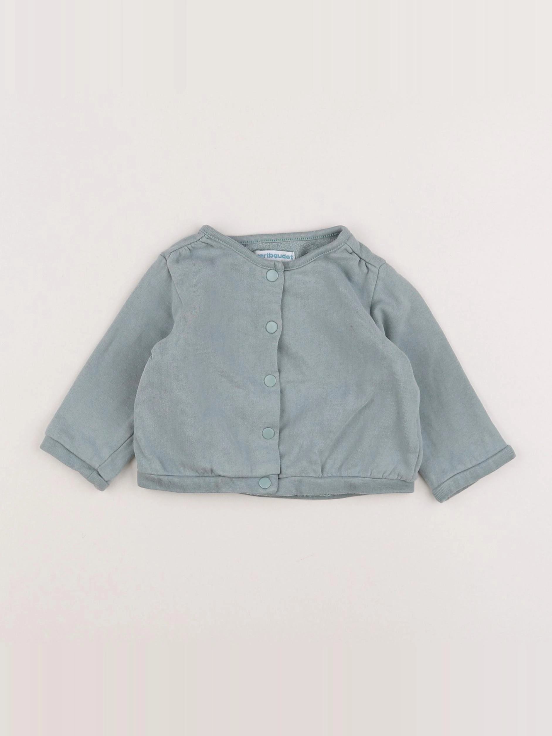 Vertbaudet - sweat vert - 6 mois
