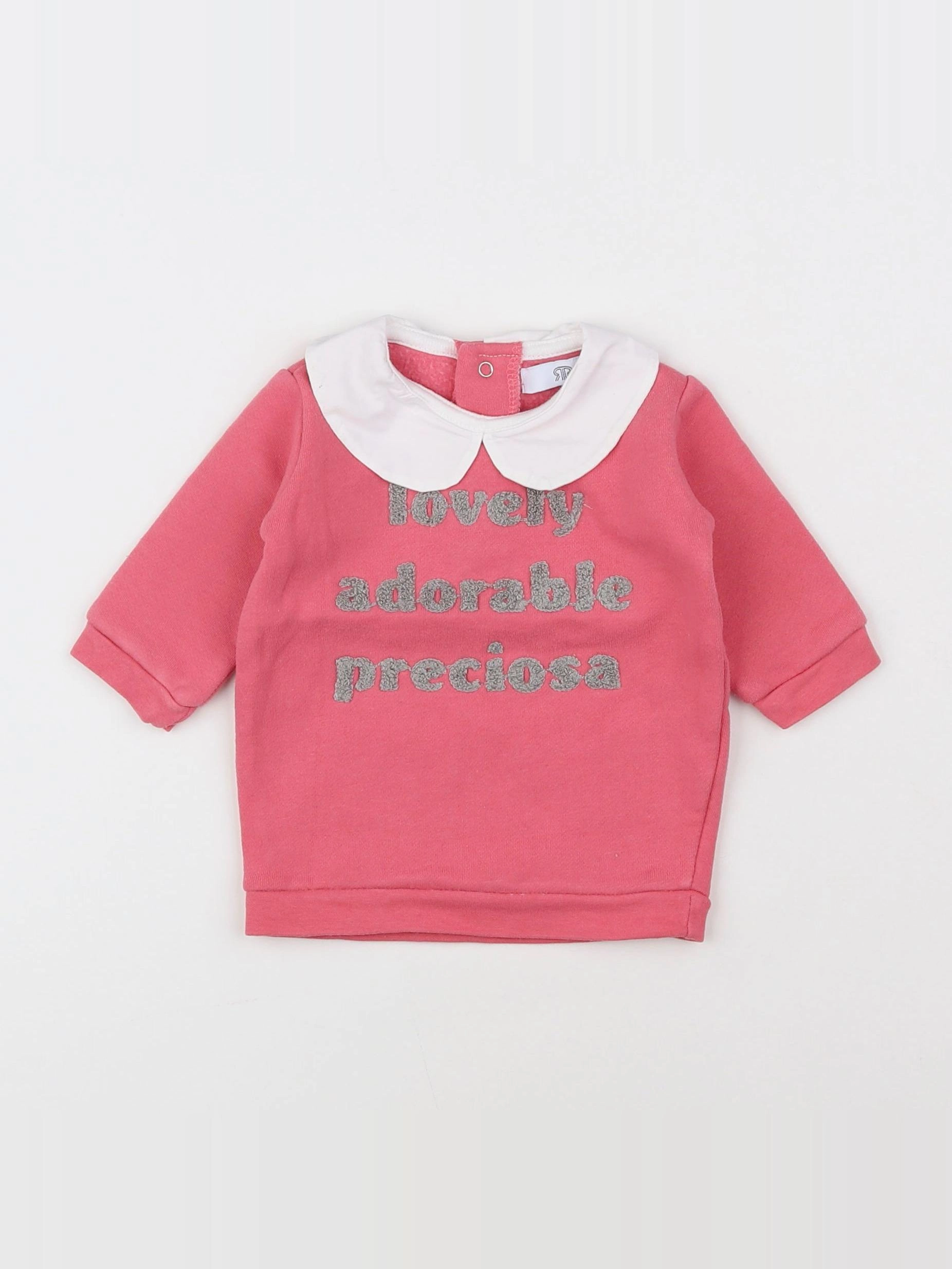 La Redoute - sweat rose - 3 mois