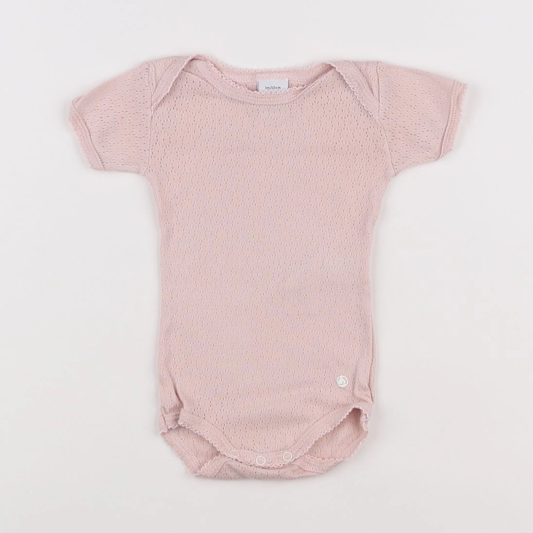 Petit Bateau - body rose - 3 mois