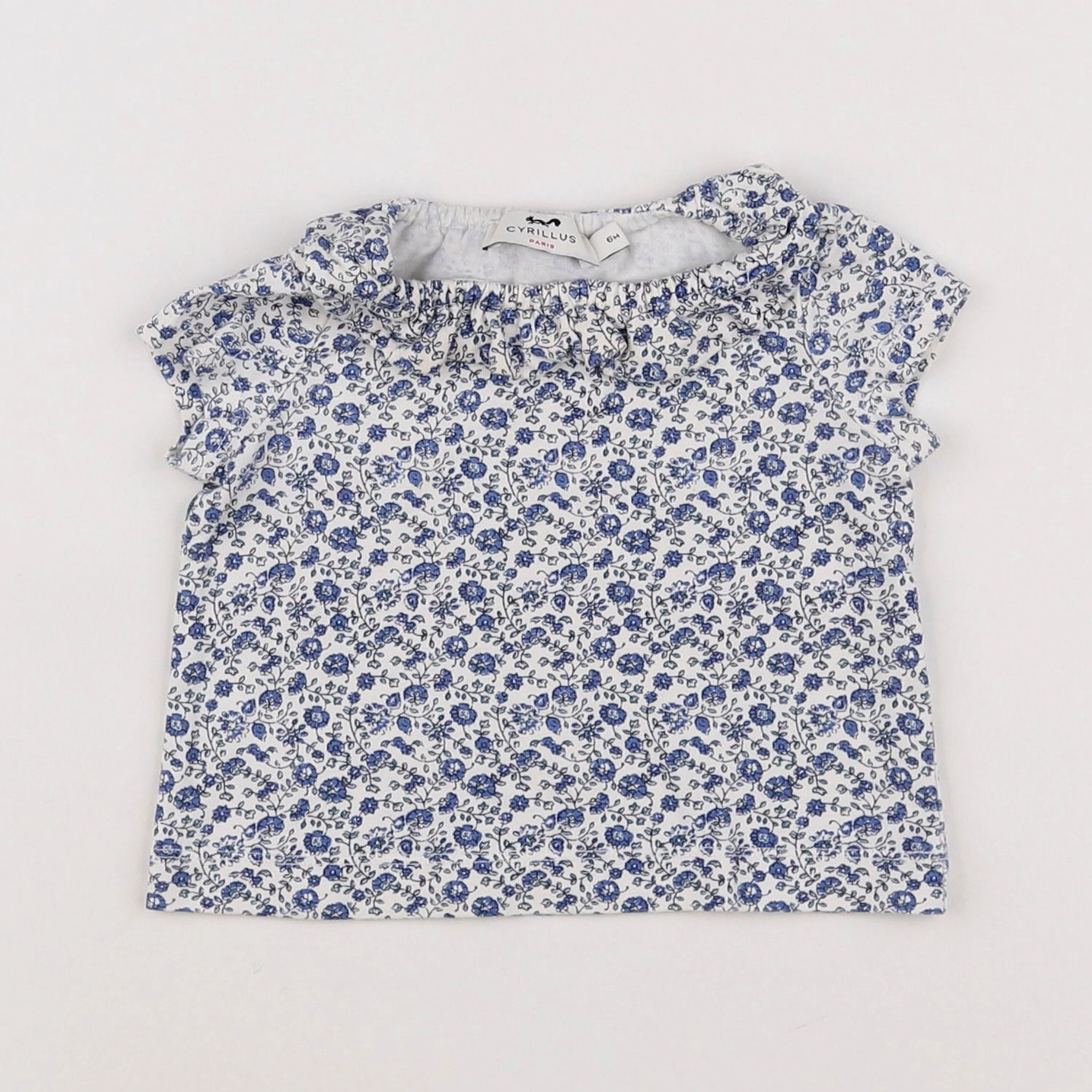 Cyrillus - tee-shirt bleu - 6 mois