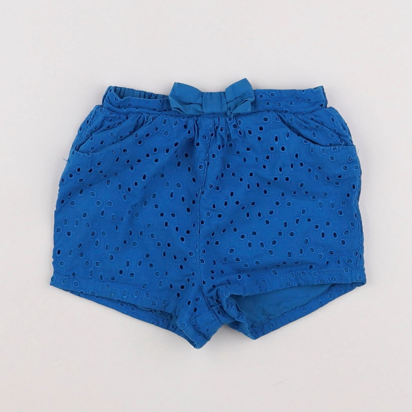 Petit Bateau - short bleu - 12 mois