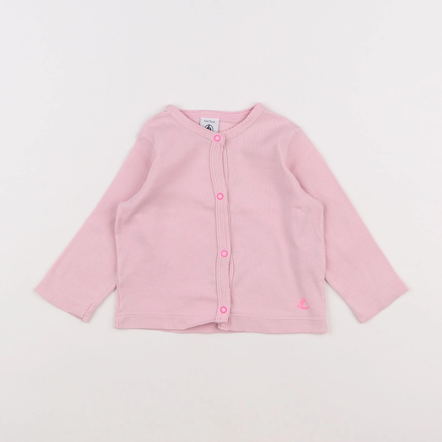 Petit Bateau - tee-shirt rose - 12 mois