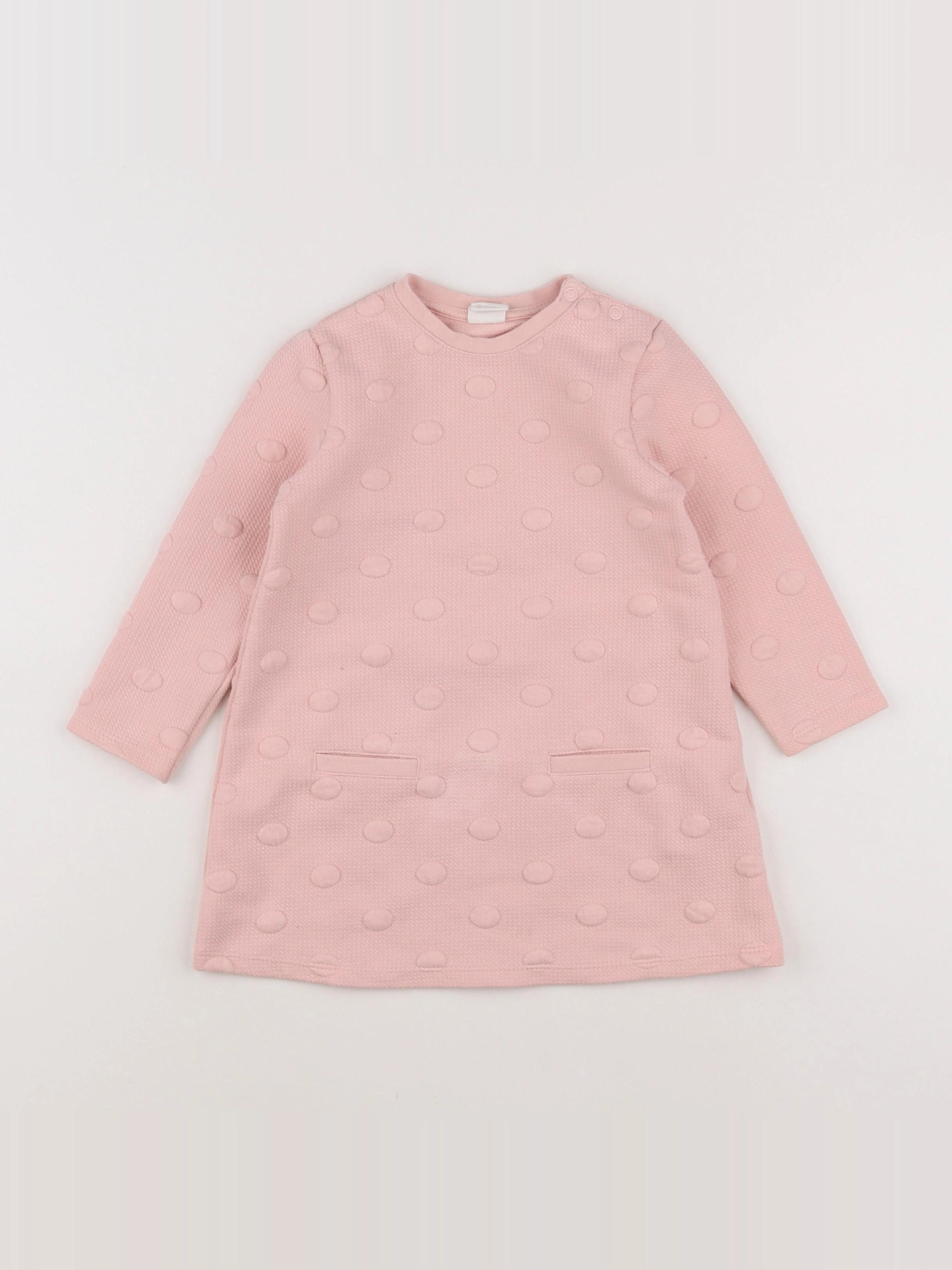 H&M - robe rose - 12/18 mois