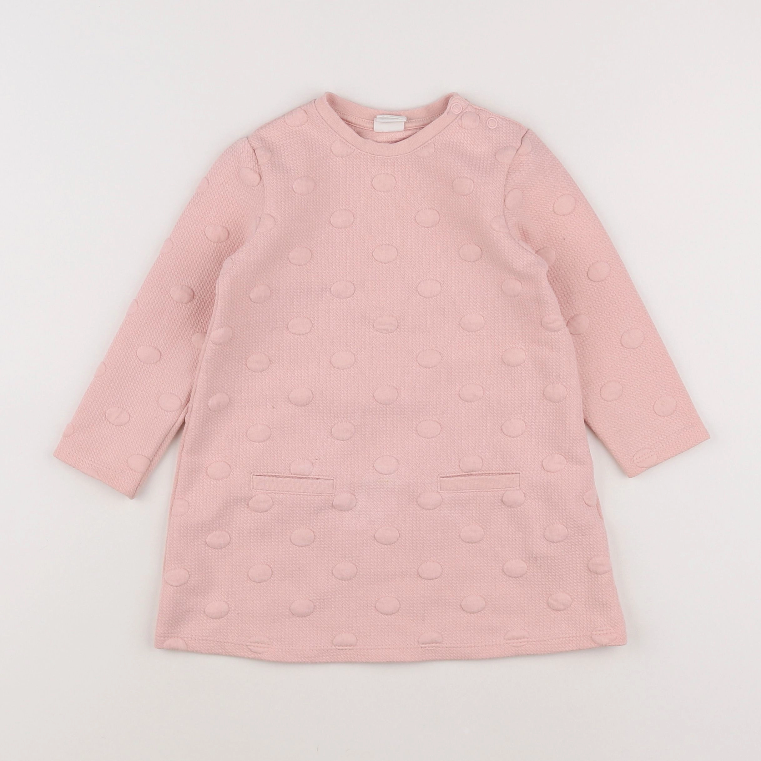 H&M - robe rose - 12/18 mois