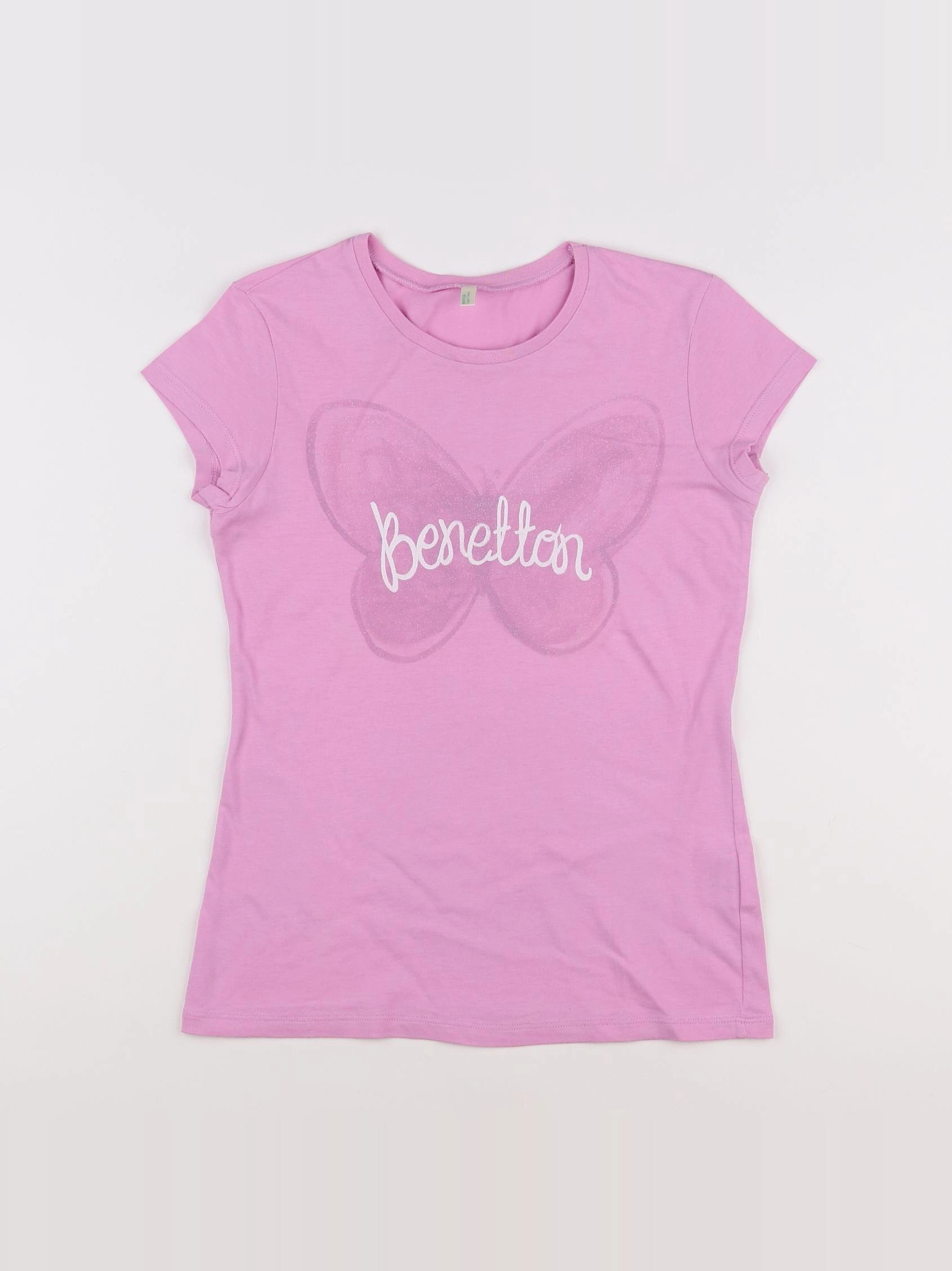 Benetton - tee-shirt rose - 10/11 ans