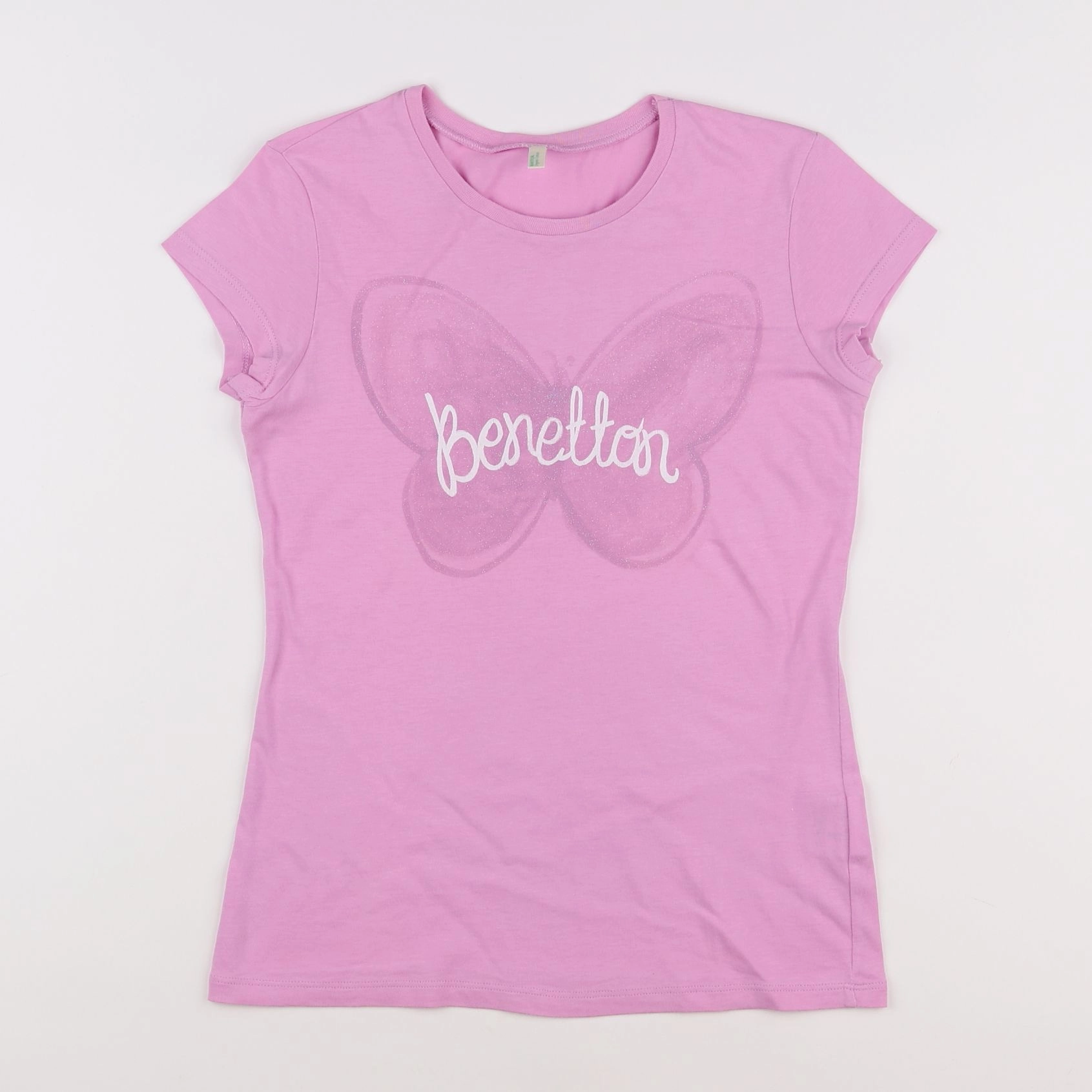 Benetton - tee-shirt rose - 10/11 ans