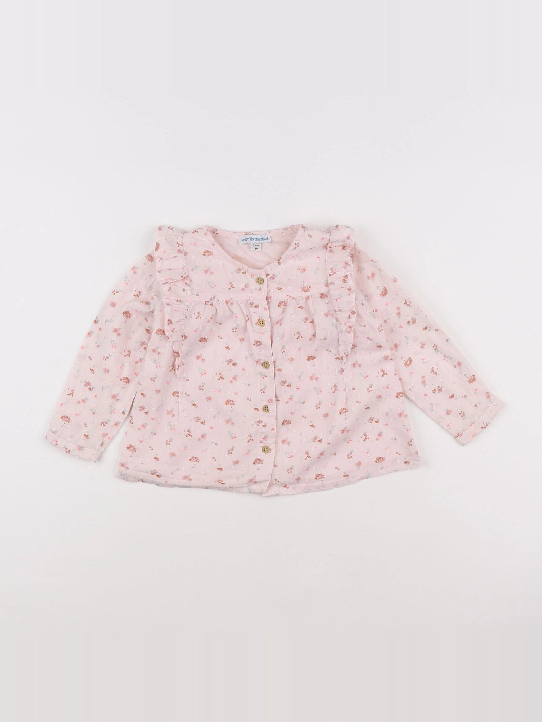 Vertbaudet - blouse rose - 18 mois