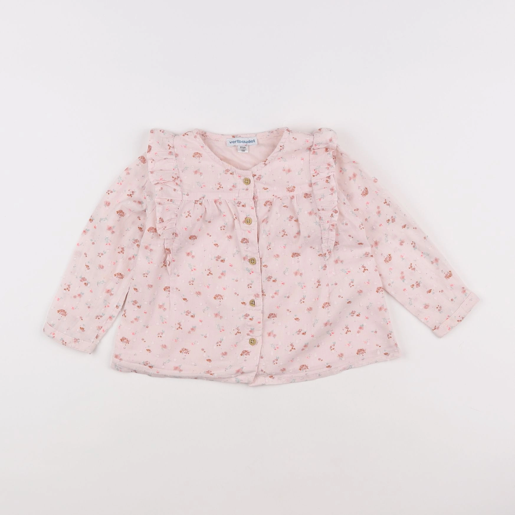 Vertbaudet - blouse rose - 18 mois