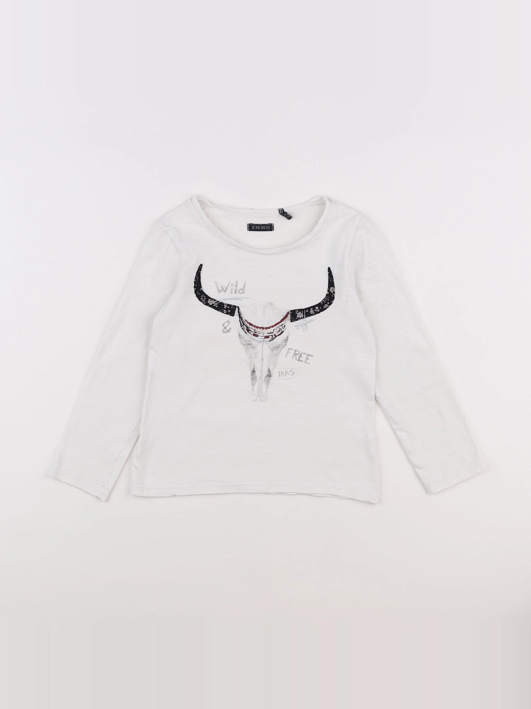 IKKS - tee-shirt blanc - 4 ans