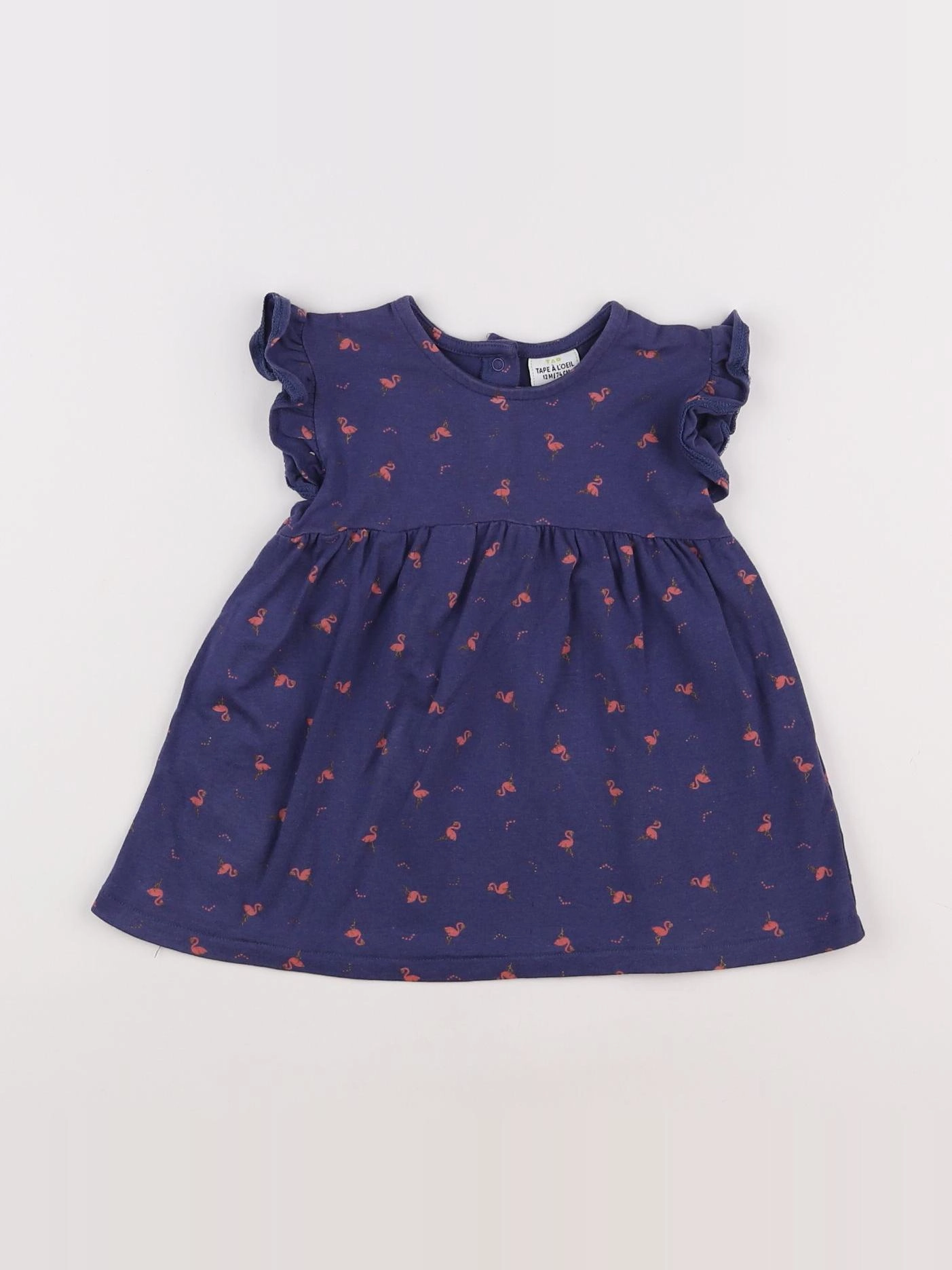 Tape à l'oeil - robe bleu, orange - 12 mois