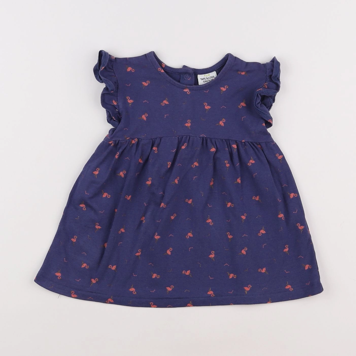 Tape à l'oeil - robe bleu, orange - 12 mois