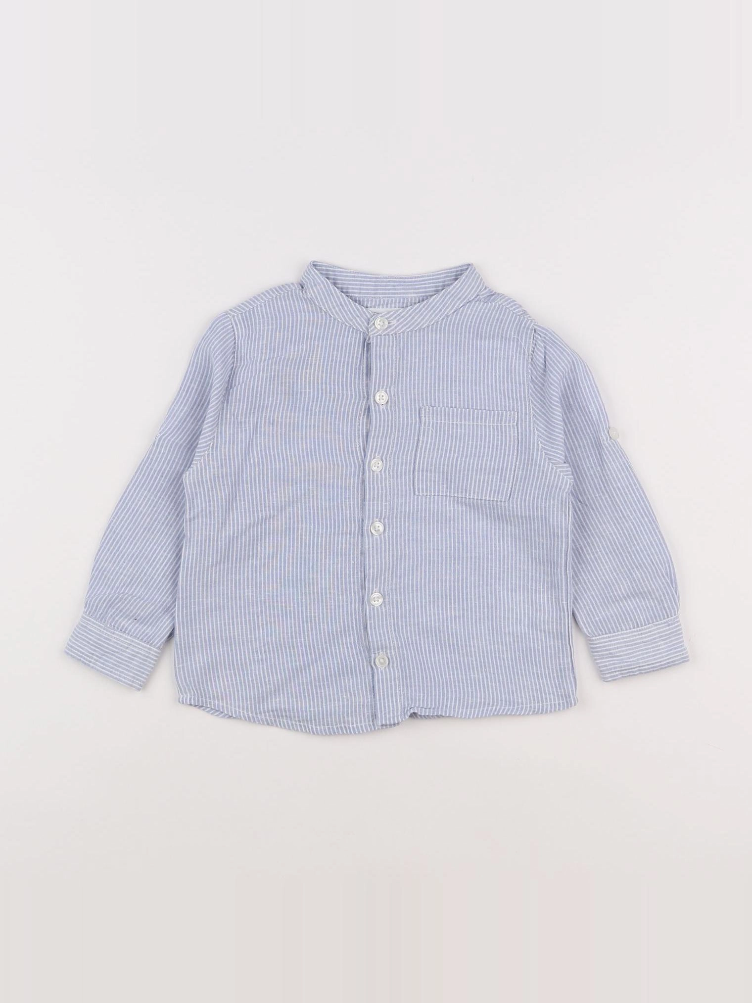 Eden & Victor - chemise bleu, blanc - 18 mois