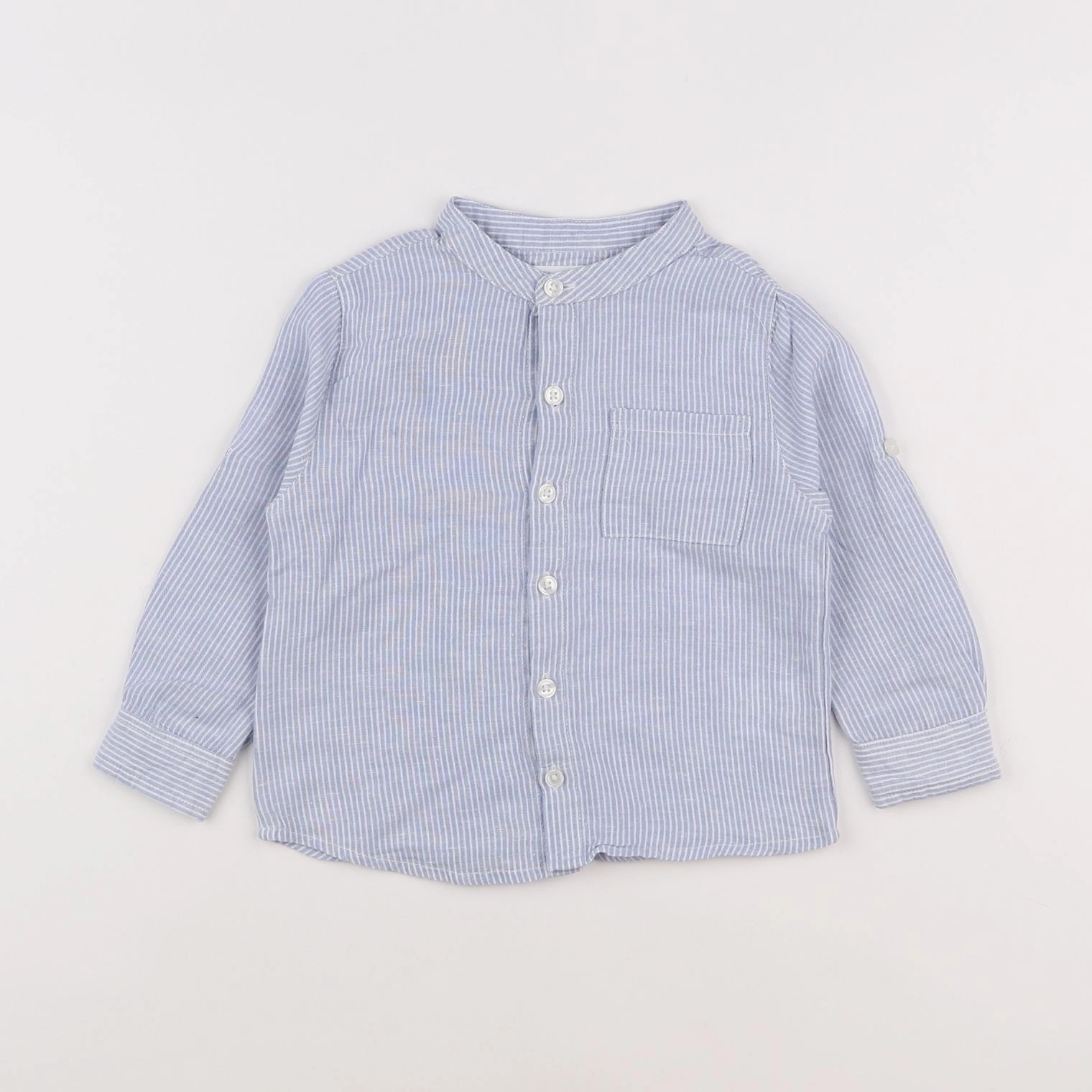 Eden & Victor - chemise bleu, blanc - 18 mois