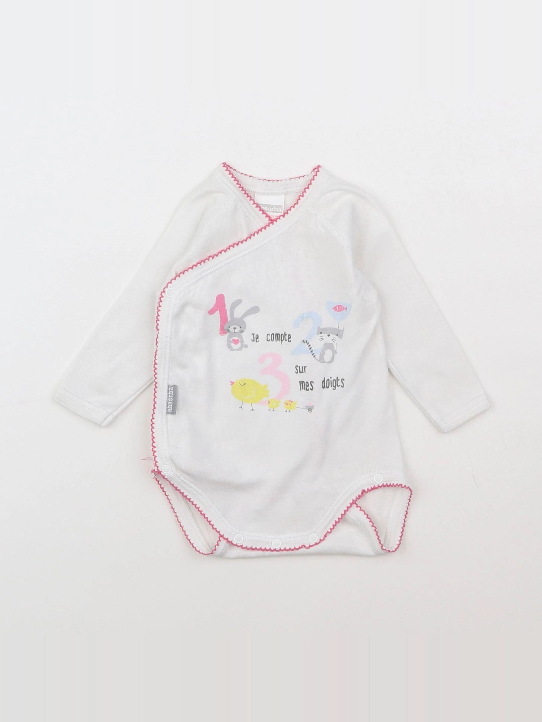 Absorba - body blanc - 3 mois