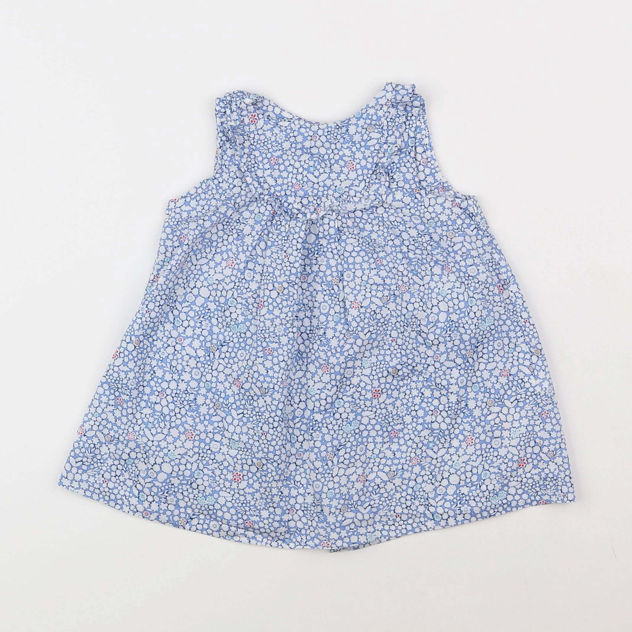 Jacadi - robe blanc, bleu - 12 mois