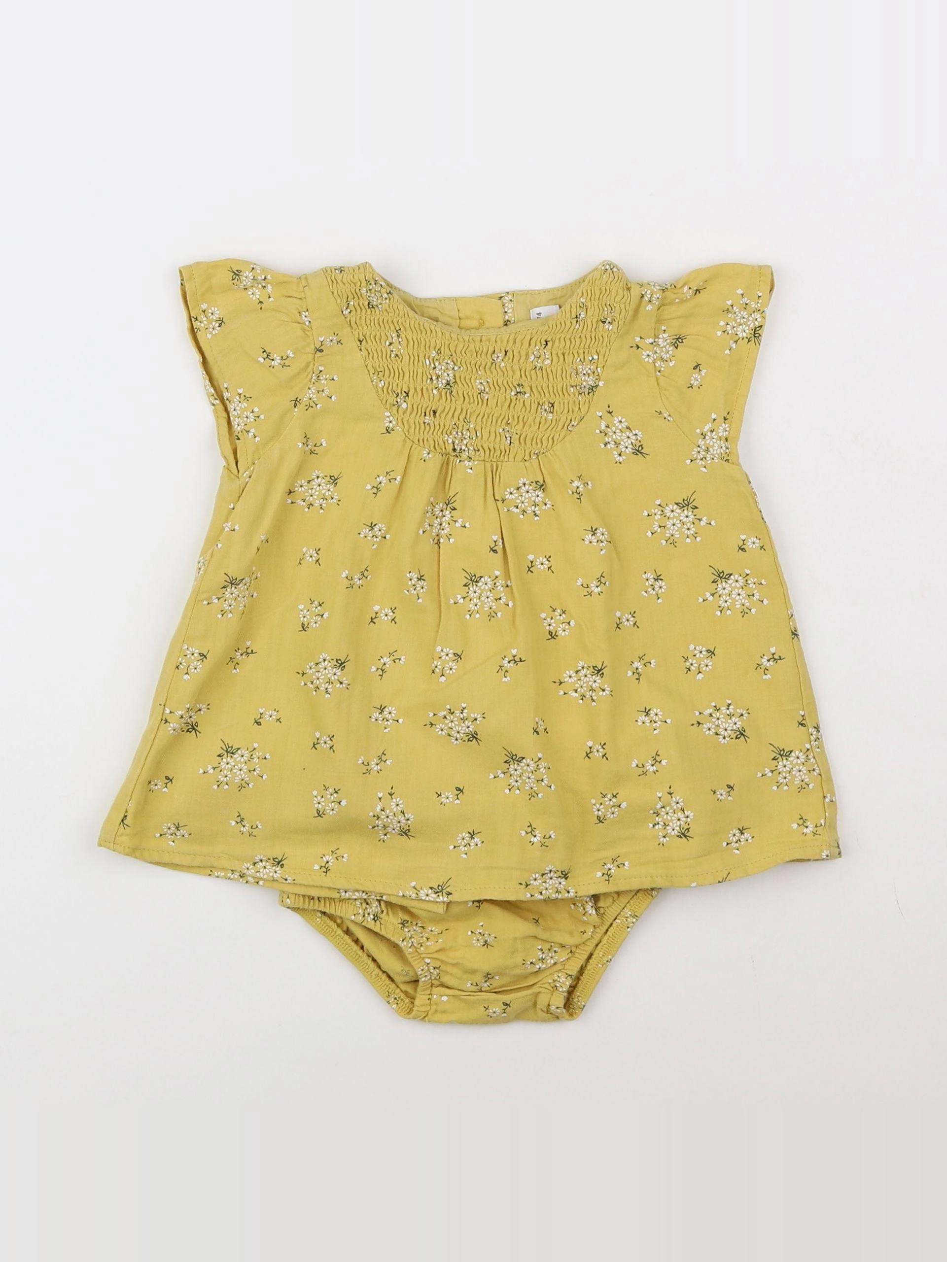 Zara - robe jaune - 6/9 mois