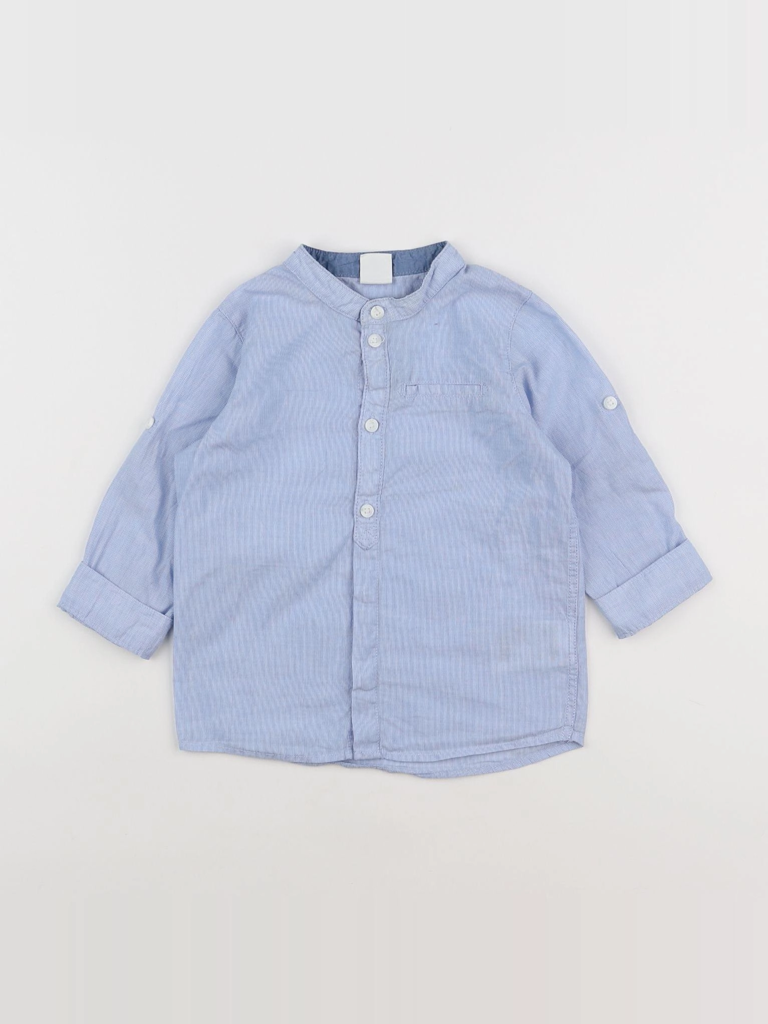 H&M - chemise bleu - 12/18 mois