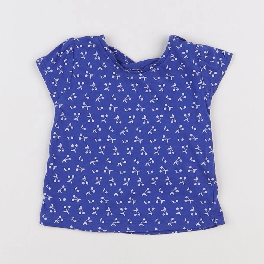 Vertbaudet - tee-shirt bleu, blanc - 3 mois