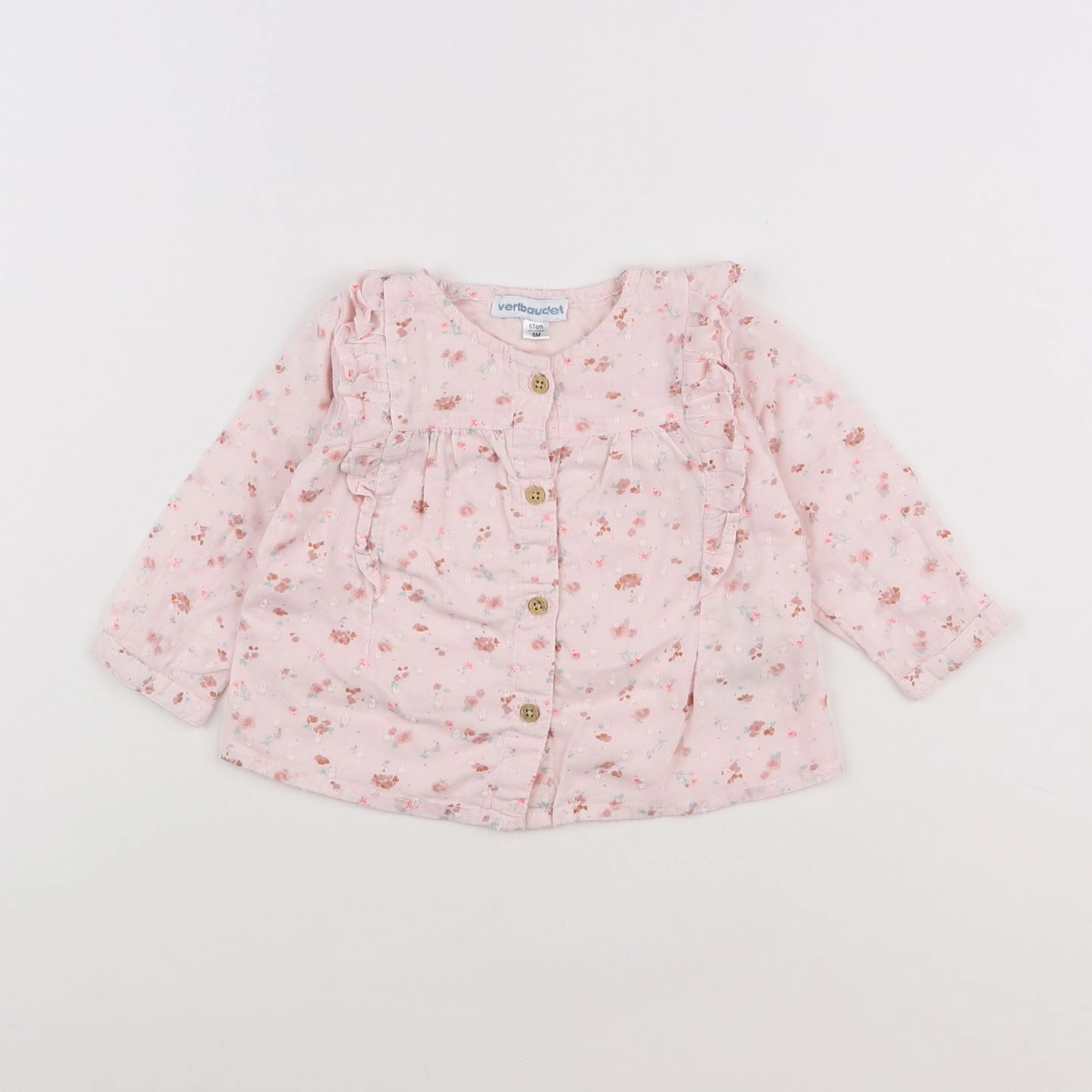 Vertbaudet - blouse rose - 6 mois