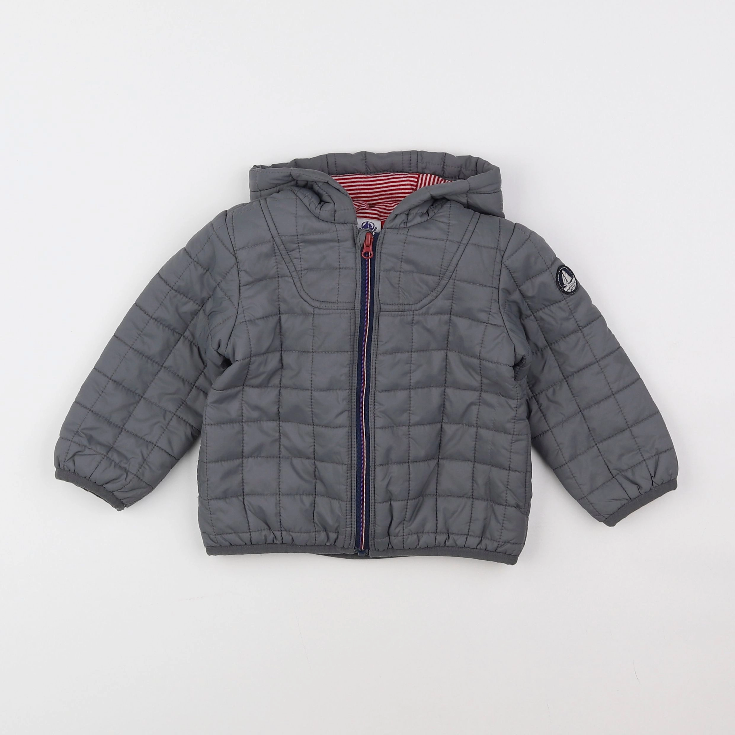 Petit Bateau - doudoune gris - 18 mois