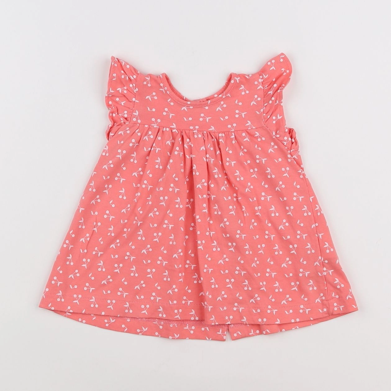 Vertbaudet - robe rose, blanc - 3 mois