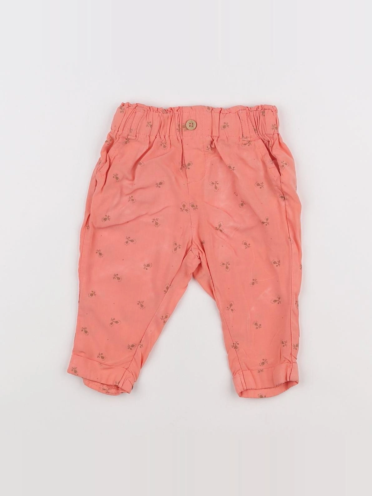 Vertbaudet - sarouel orange - 9 mois