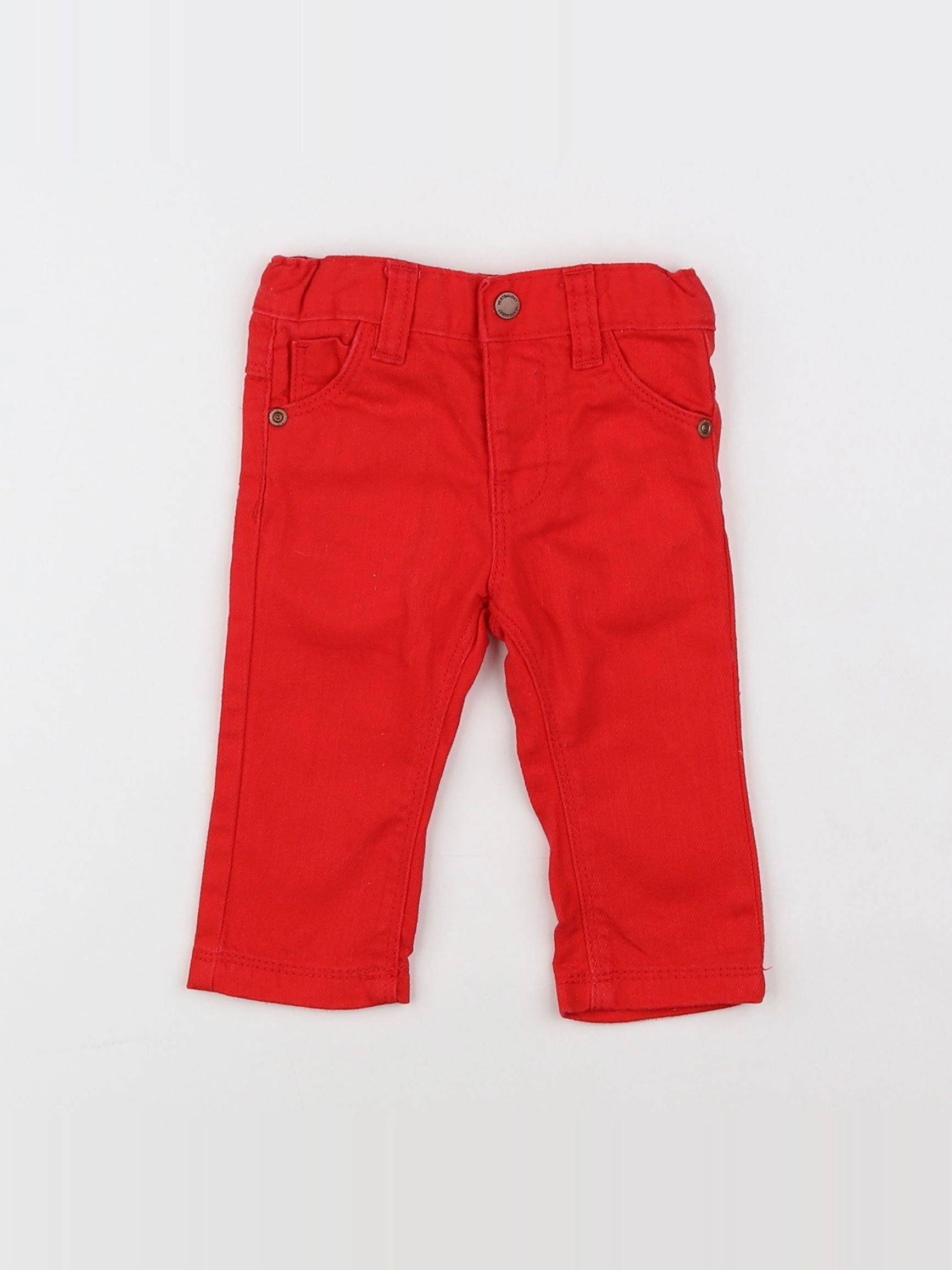 Vertbaudet - jean rouge - 3 mois