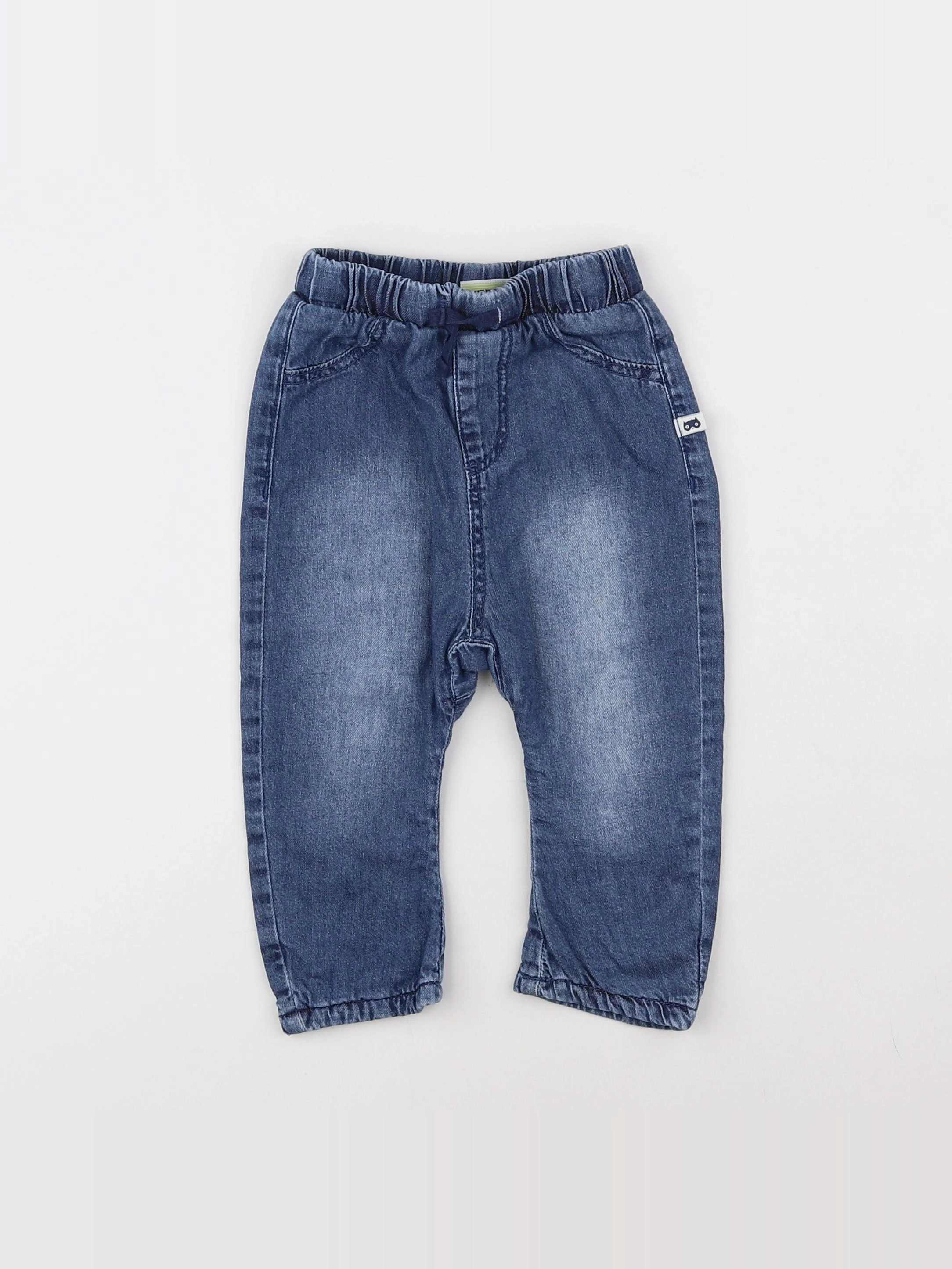 Tape à l'oeil - pantalon doublé bleu - 12 mois