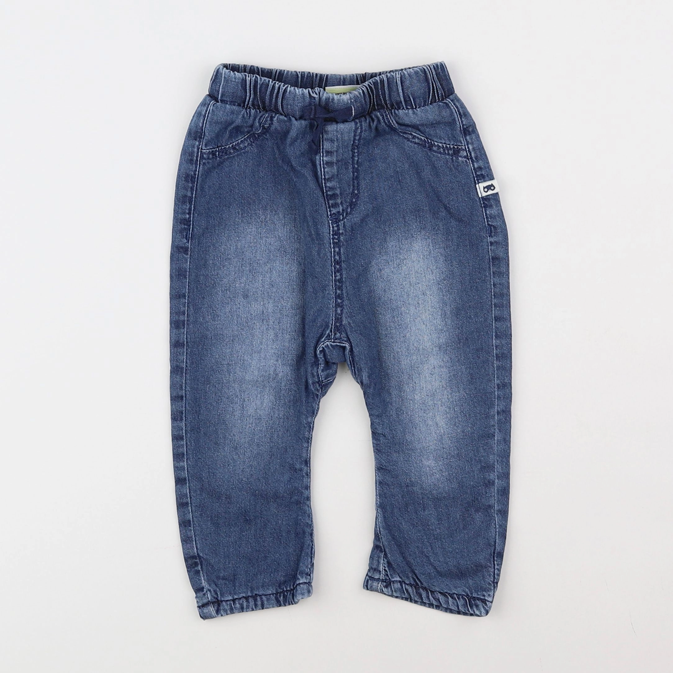Tape à l'oeil - pantalon doublé bleu - 12 mois