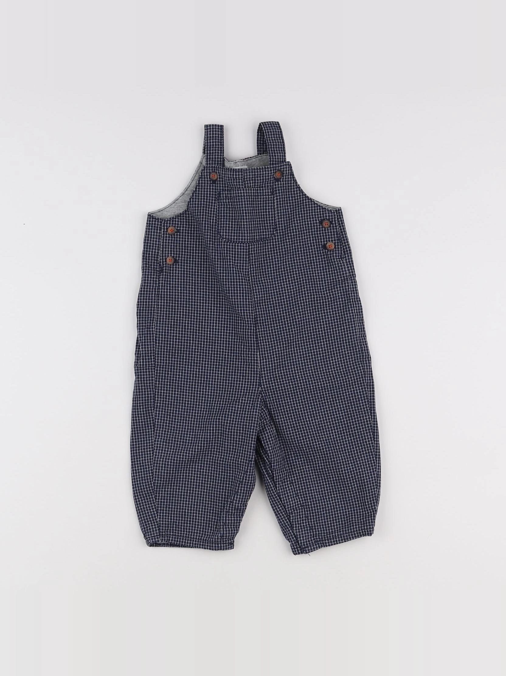 Boutchou - salopette bleu, blanc - 6 mois