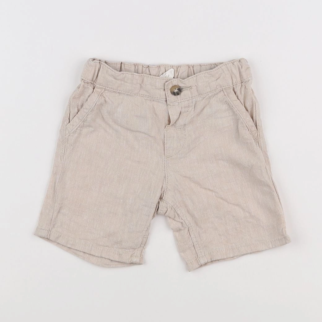 H&M - short beige - 3/6 mois