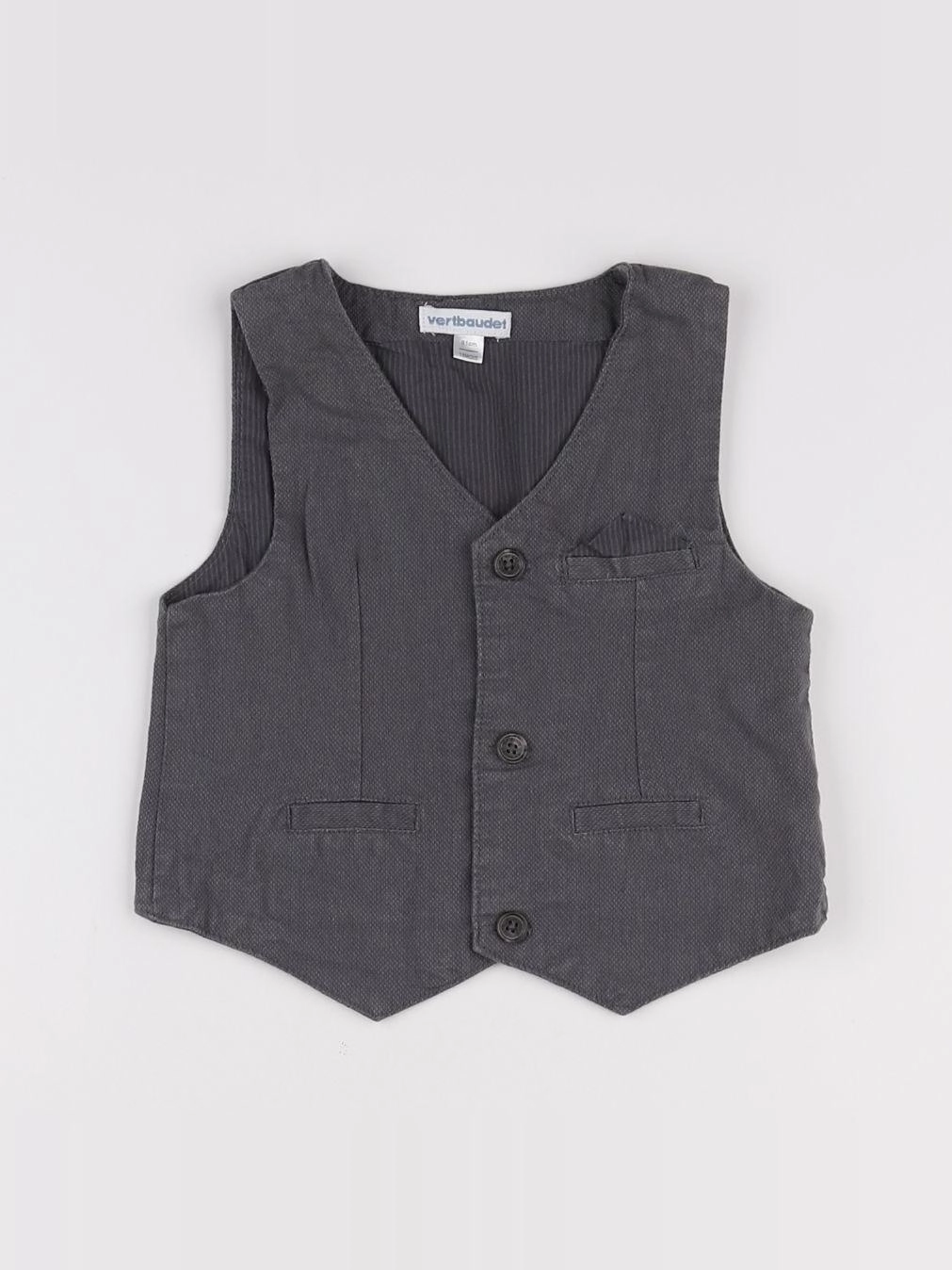 Vertbaudet - gilet gris - 18 mois