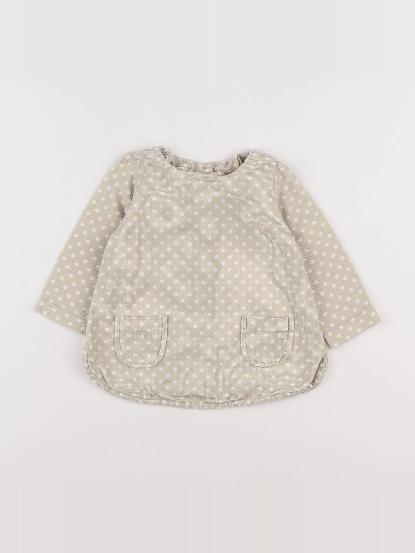 Benetton - robe beige - 3/6 mois