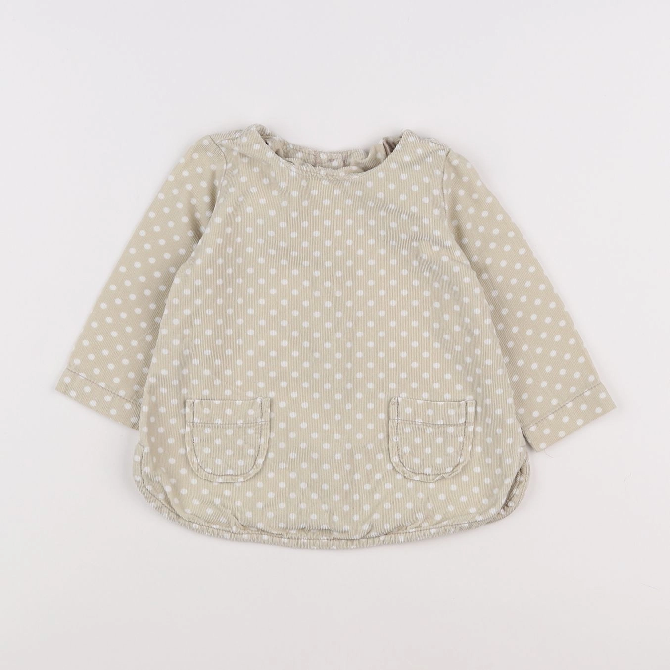 Benetton - robe beige - 3/6 mois