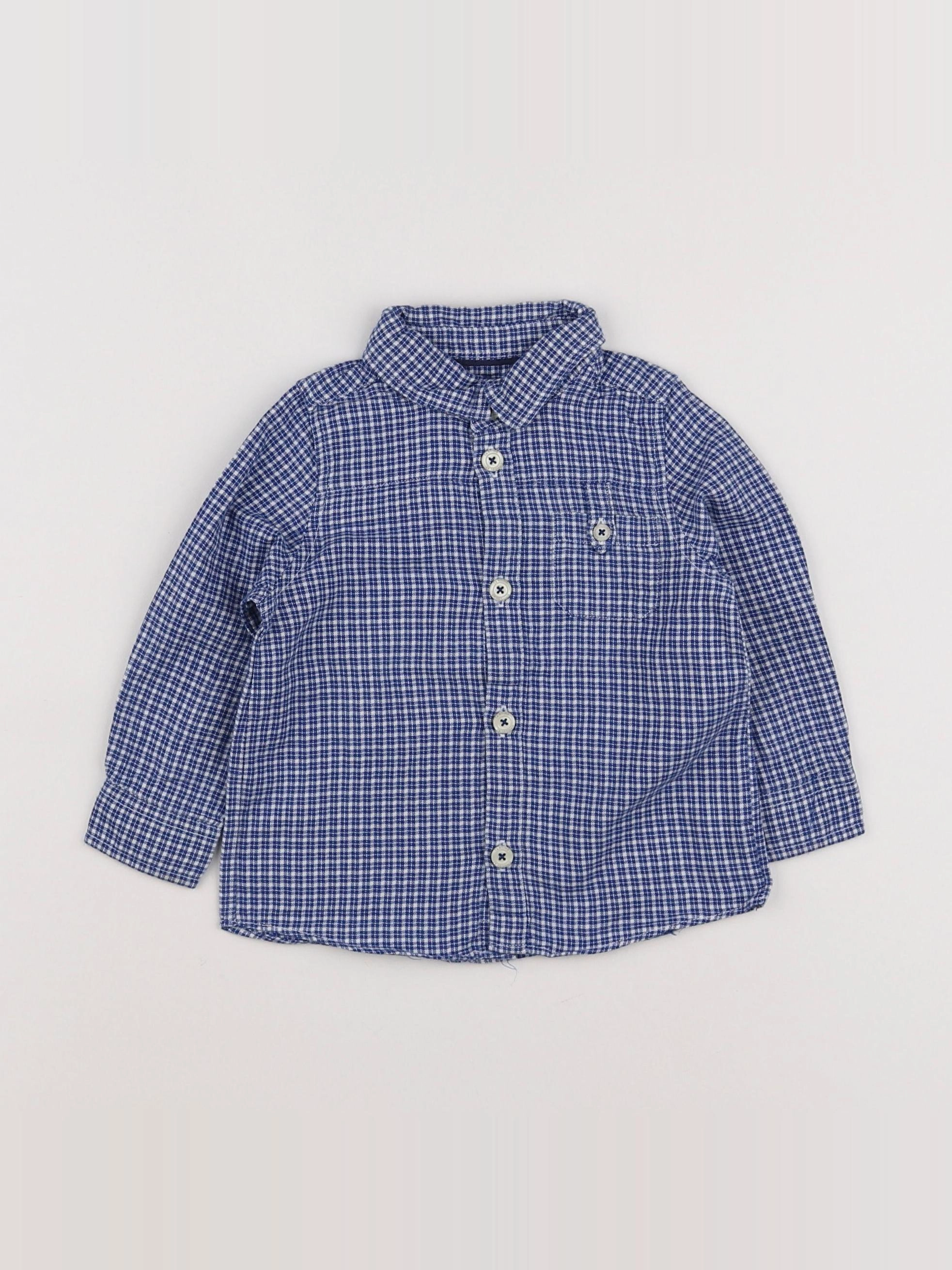 Tartine & Chocolat - chemise bleu - 12 mois